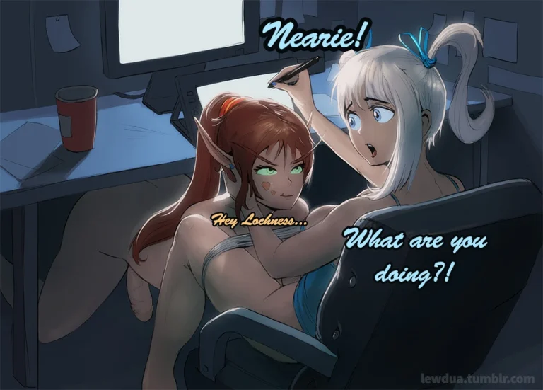 Lochness working at home porn comic picture 1
