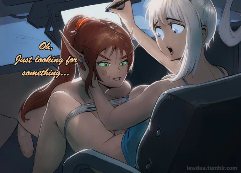 Lochness working at home porn comic picture 2