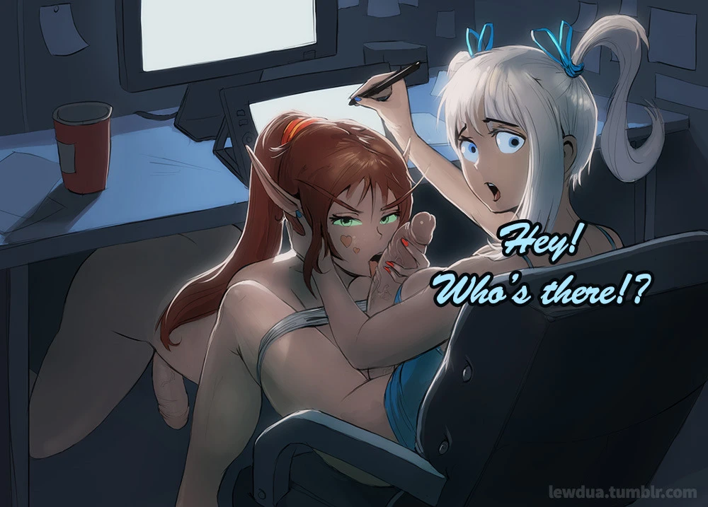 Lochness working at home porn comic picture 4