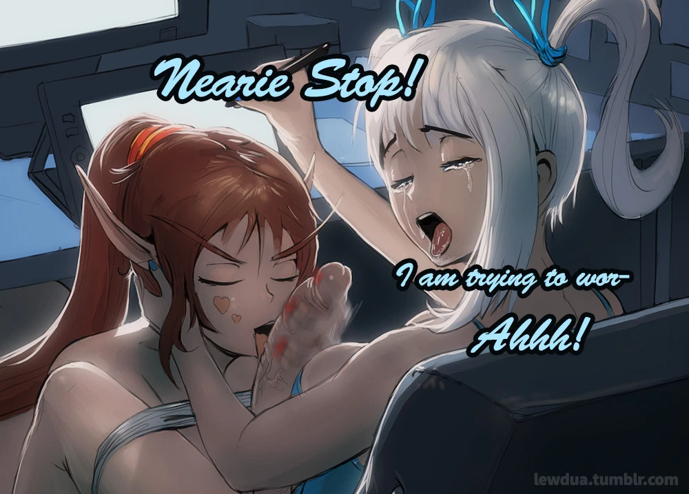 Lochness working at home porn comic picture 6