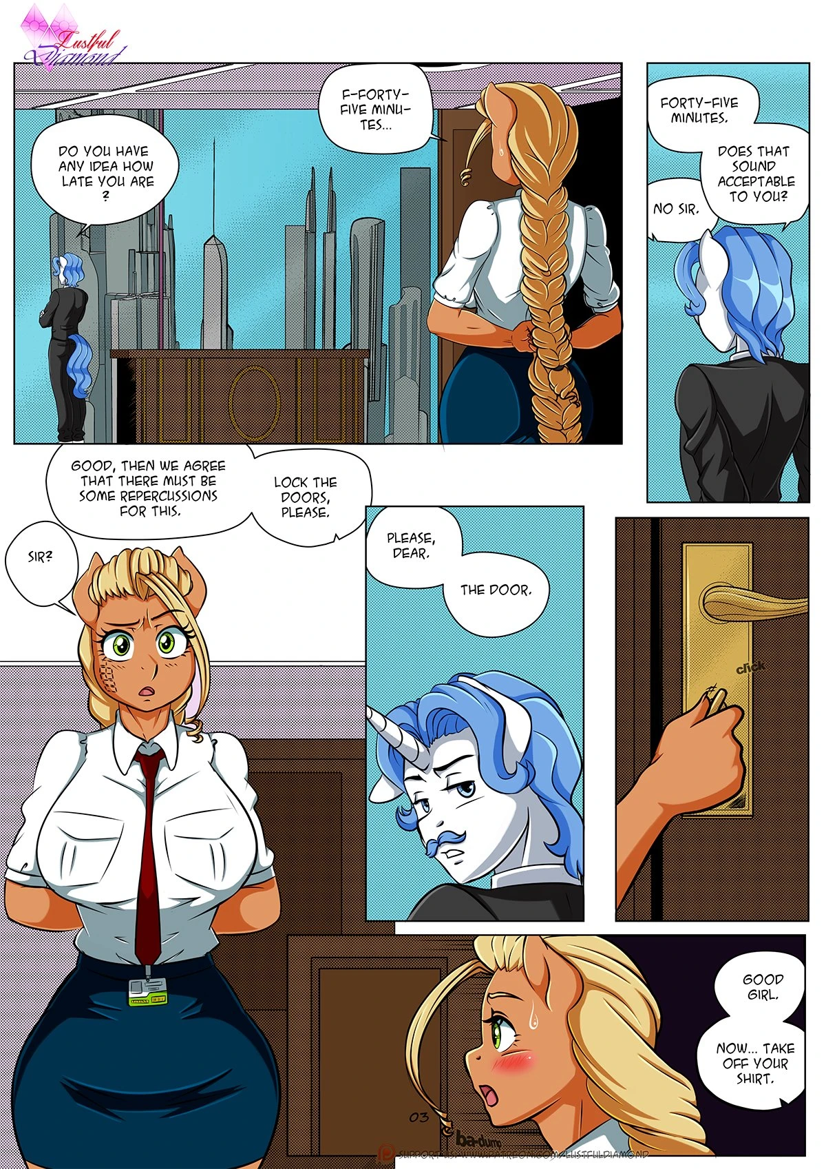 Lustful diamond: tardy [Colored] porn comic picture 4