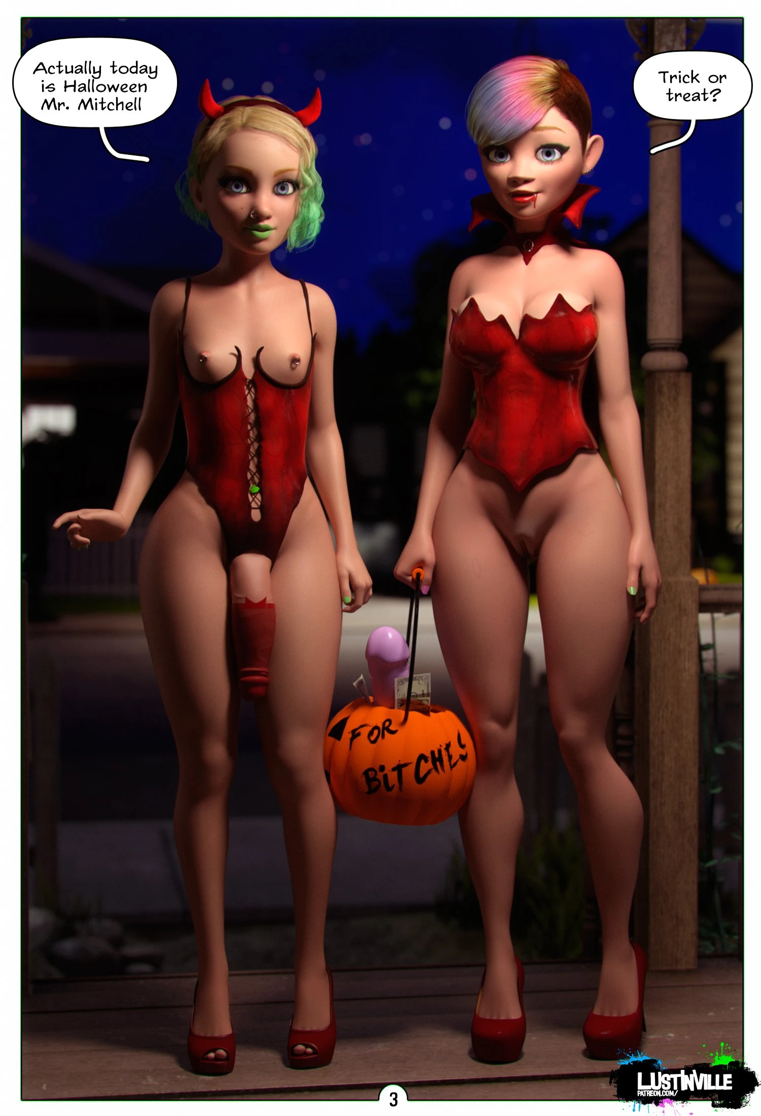 LustInVille 4 - Halloween Treats porn comic picture 3