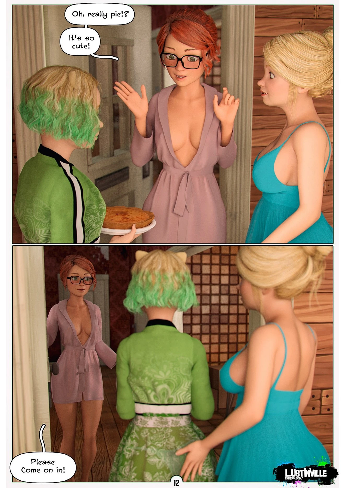 LustInVille Ep. 2 - Morning's Guests porn comic picture 12