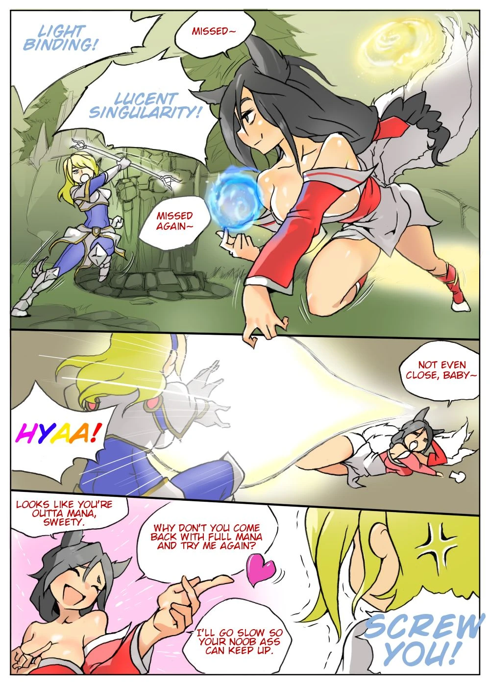 Lux gets Ganked! porn comic picture 2