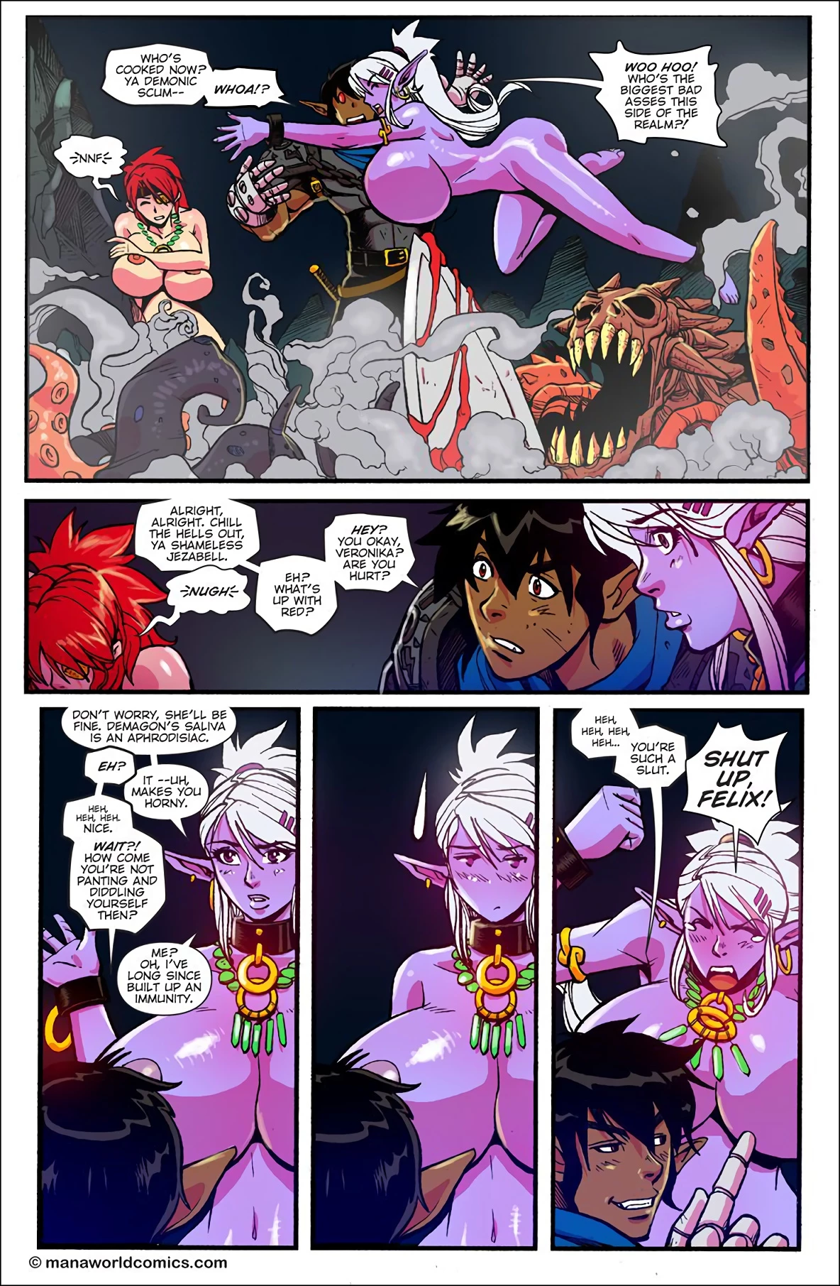 Mana world 12: In the red porn comic picture 8