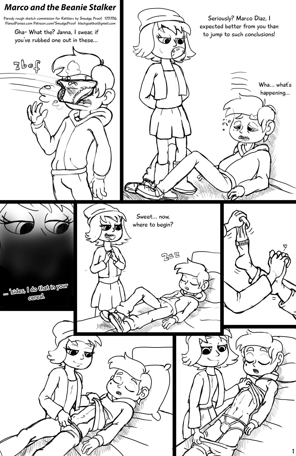 Marco and the Beanie Stalker porn comic picture 1