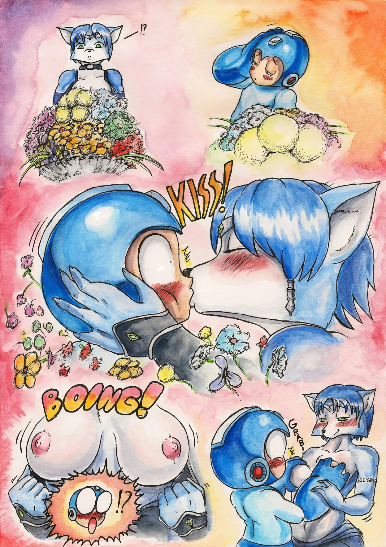 Megaman x Krystal porn comic picture 2