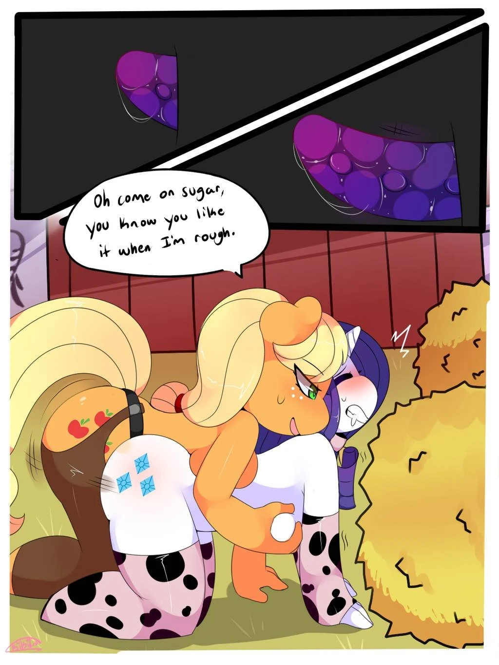 Milking Rarity porn comic picture 3