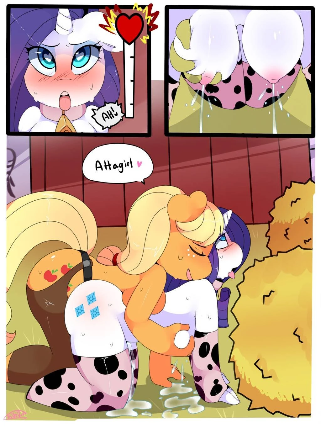 Milking Rarity porn comic picture 4