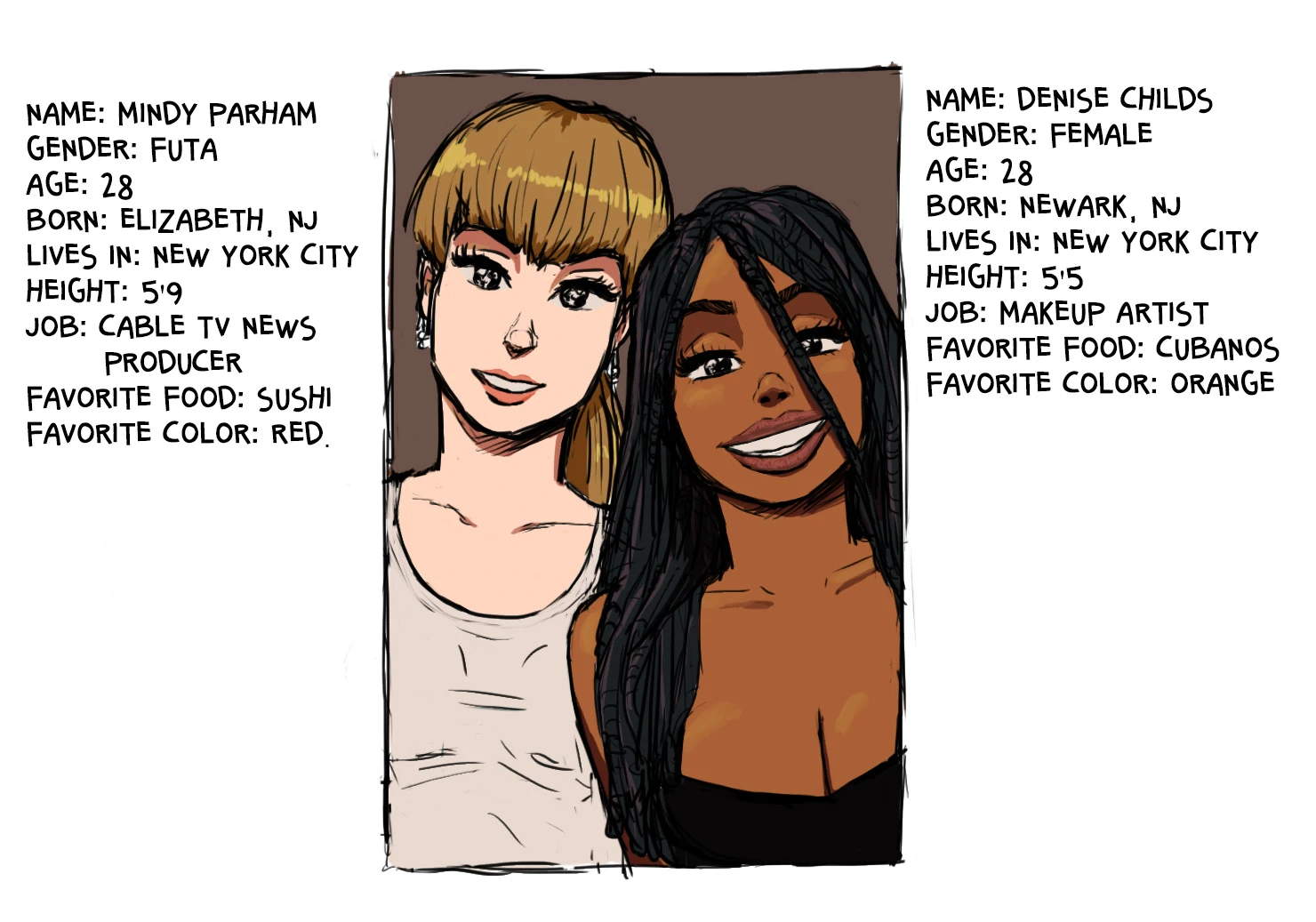 Mindy x Denise porn comic picture 6