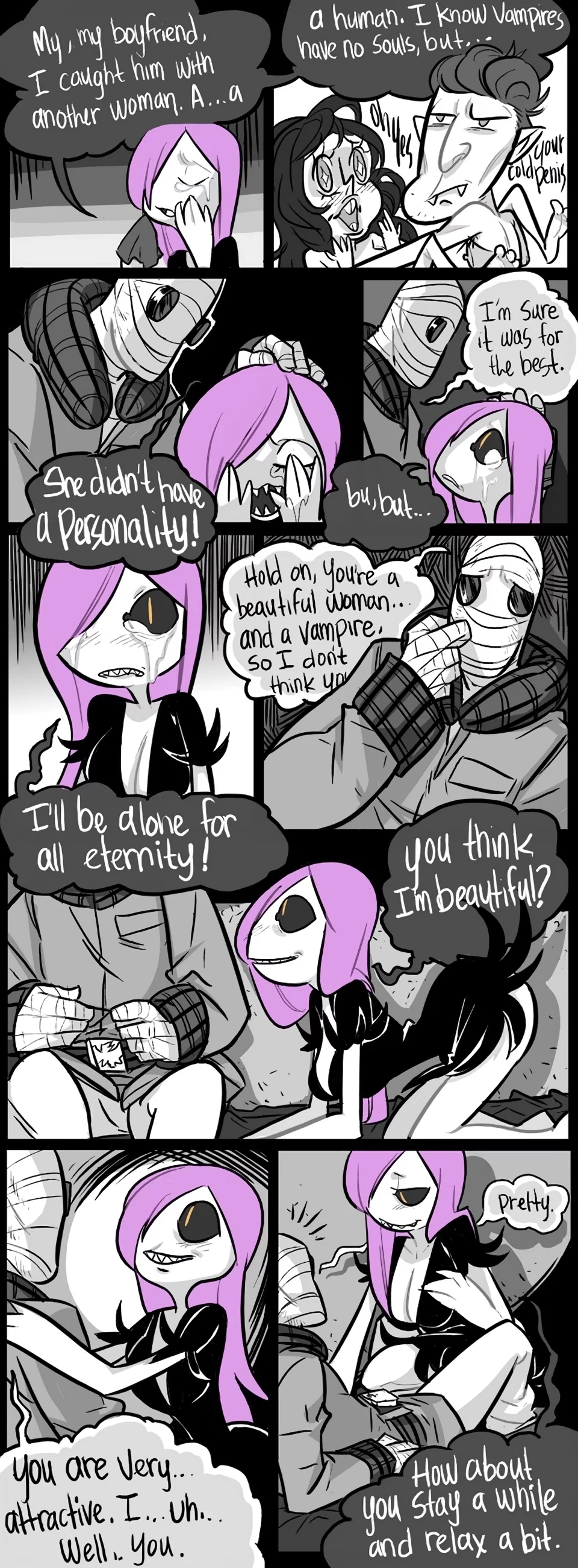 Mr Invisible & The Vampire porn comic picture 3