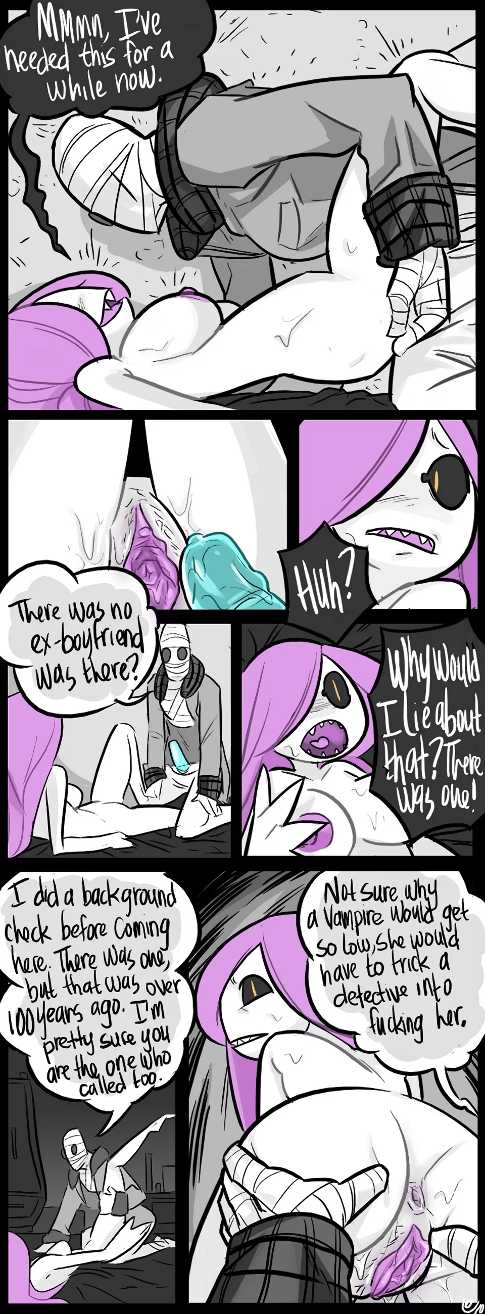 Mr Invisible & The Vampire porn comic picture 8