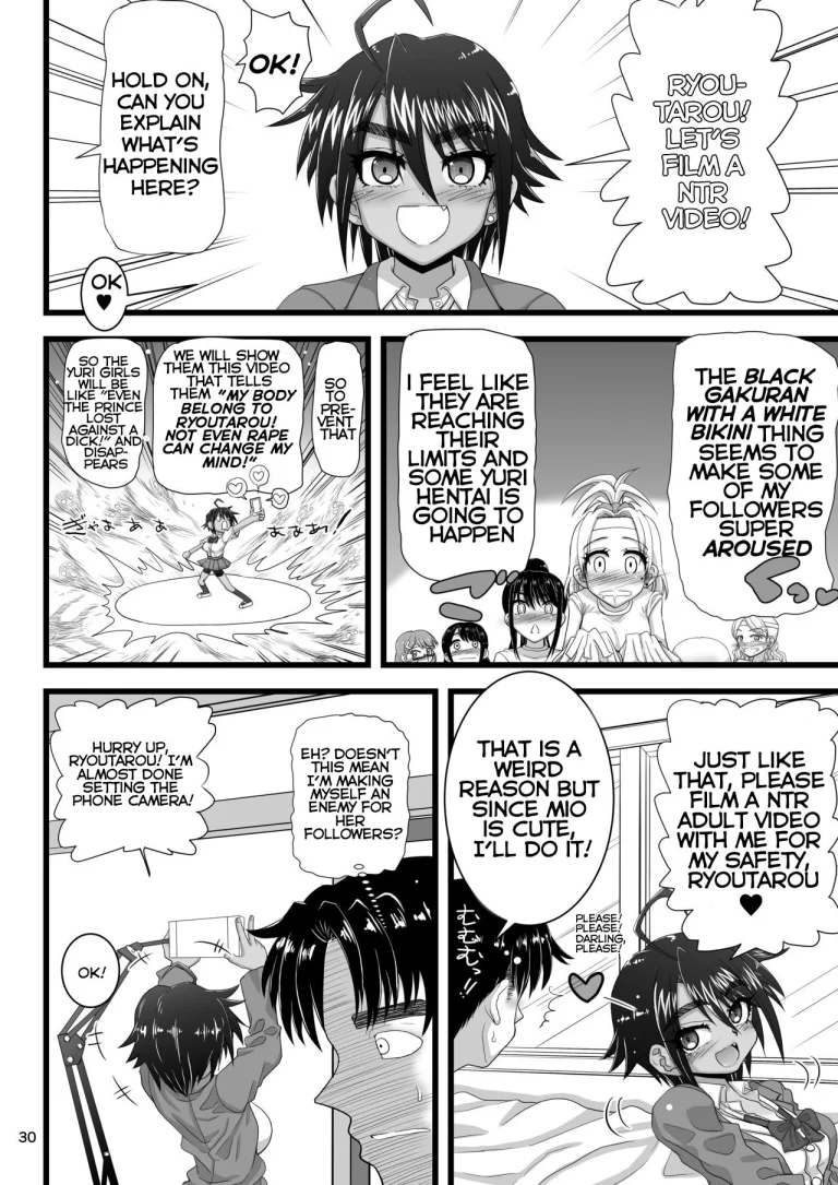 My childhood friend is the prince of an all-female school but she is a slut in front of me porn comic picture 30