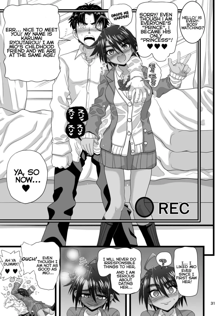 My childhood friend is the prince of an all-female school but she is a slut in front of me porn comic picture 31