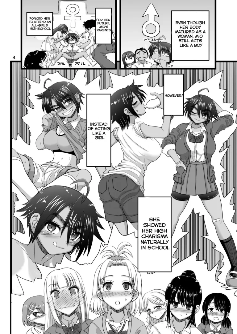 My childhood friend is the prince of an all-female school but she is a slut in front of me porn comic picture 4