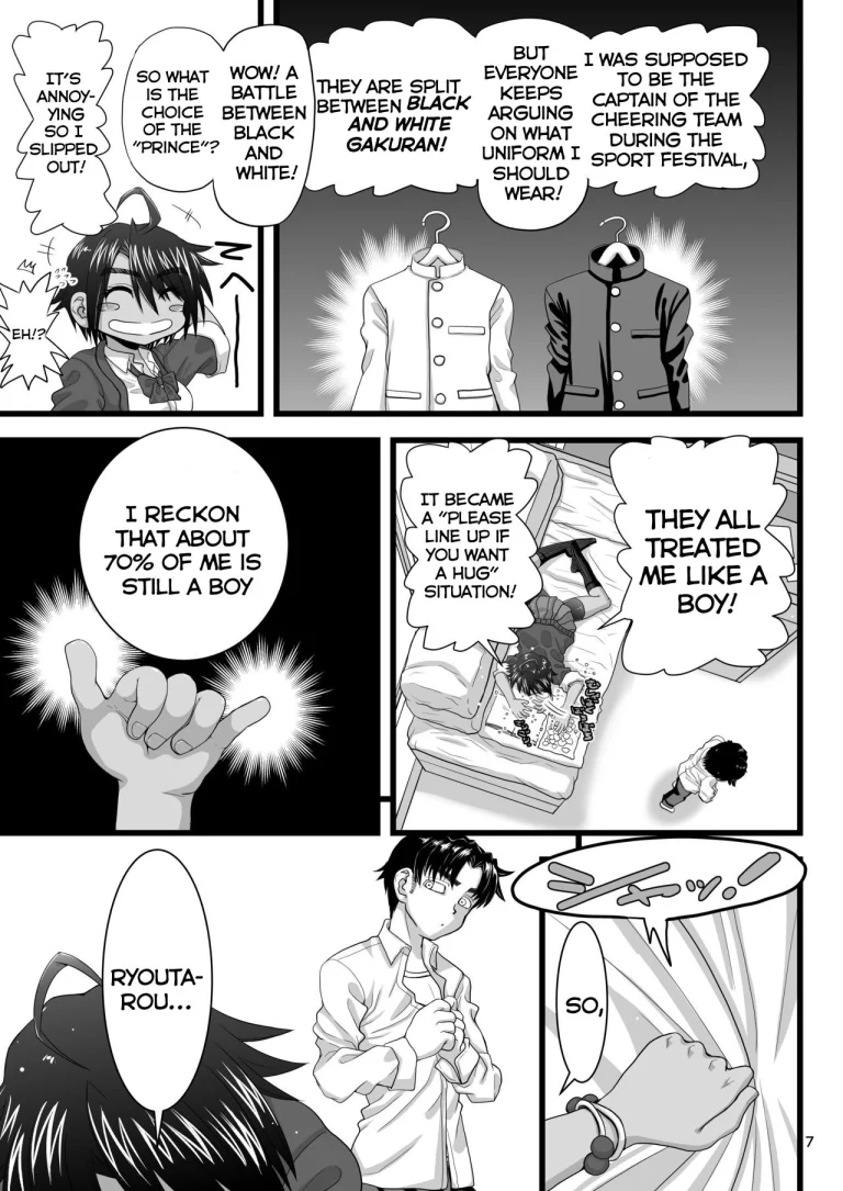 My childhood friend is the prince of an all-female school but she is a slut in front of me porn comic picture 7