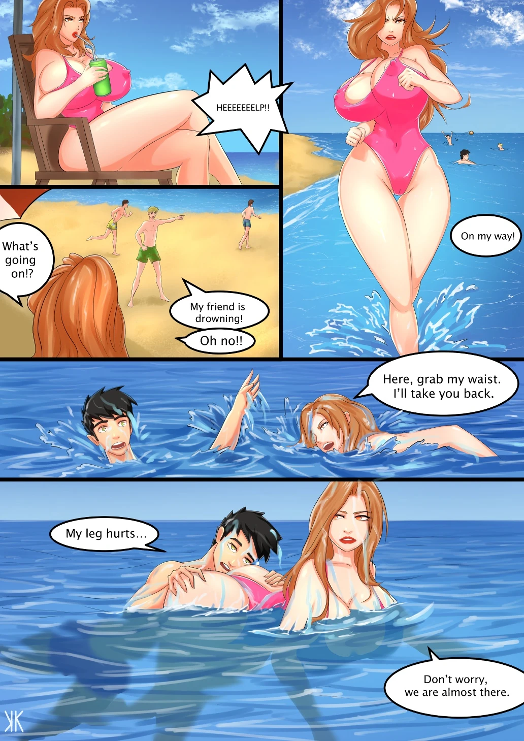 My Friend Is Drowning! porn comic picture 2