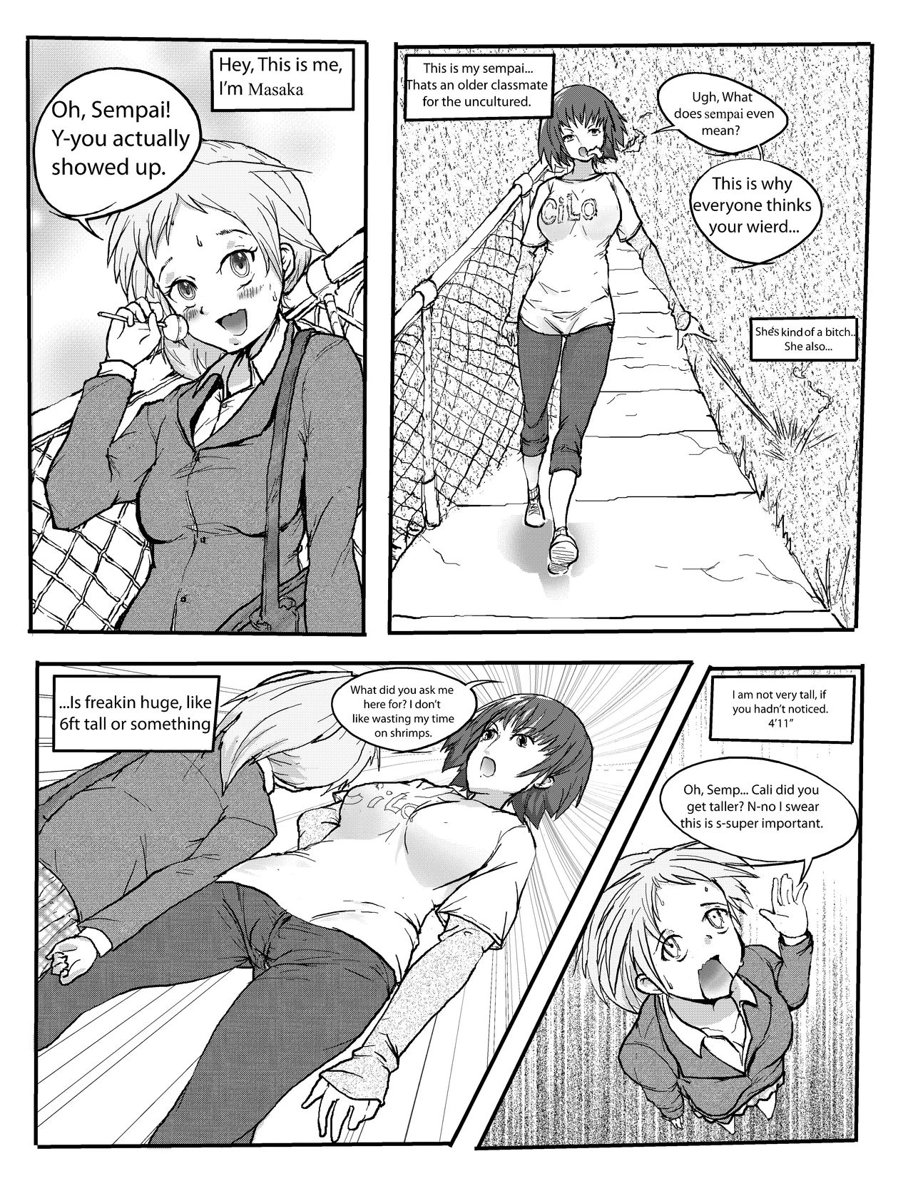 My Sempai was a huge pain porn comic picture 1