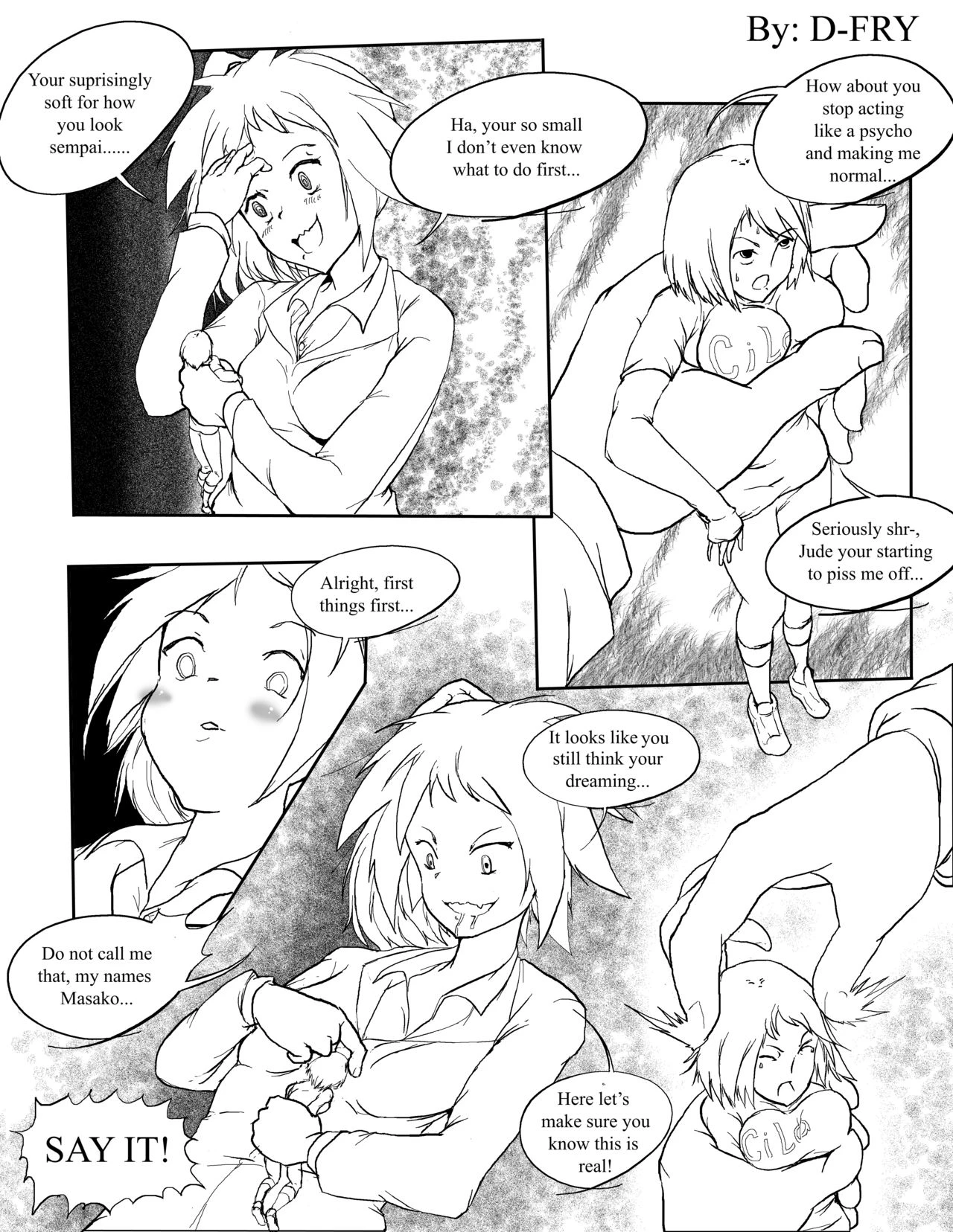 My Sempai was a huge pain porn comic picture 6