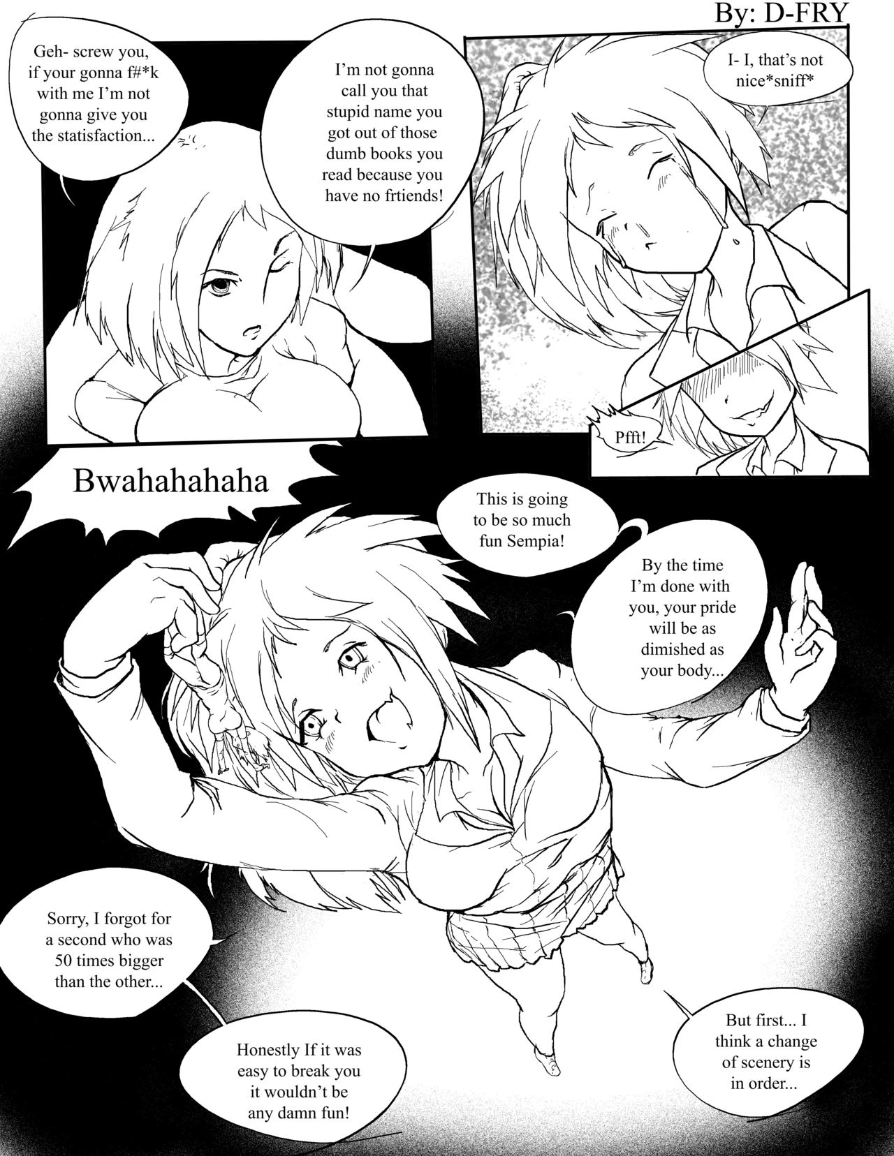 My Sempai was a huge pain porn comic picture 7
