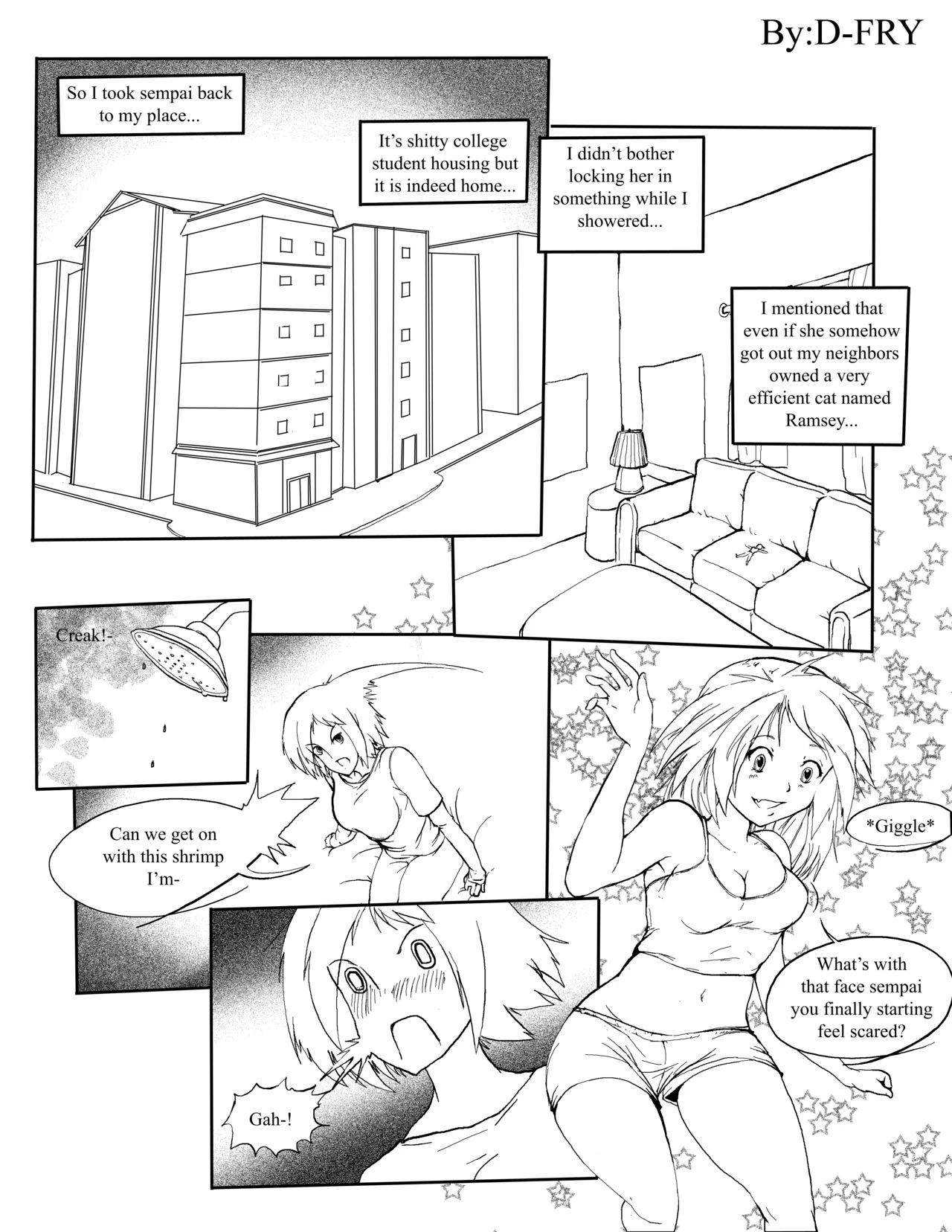 My Sempai was a huge pain porn comic picture 8