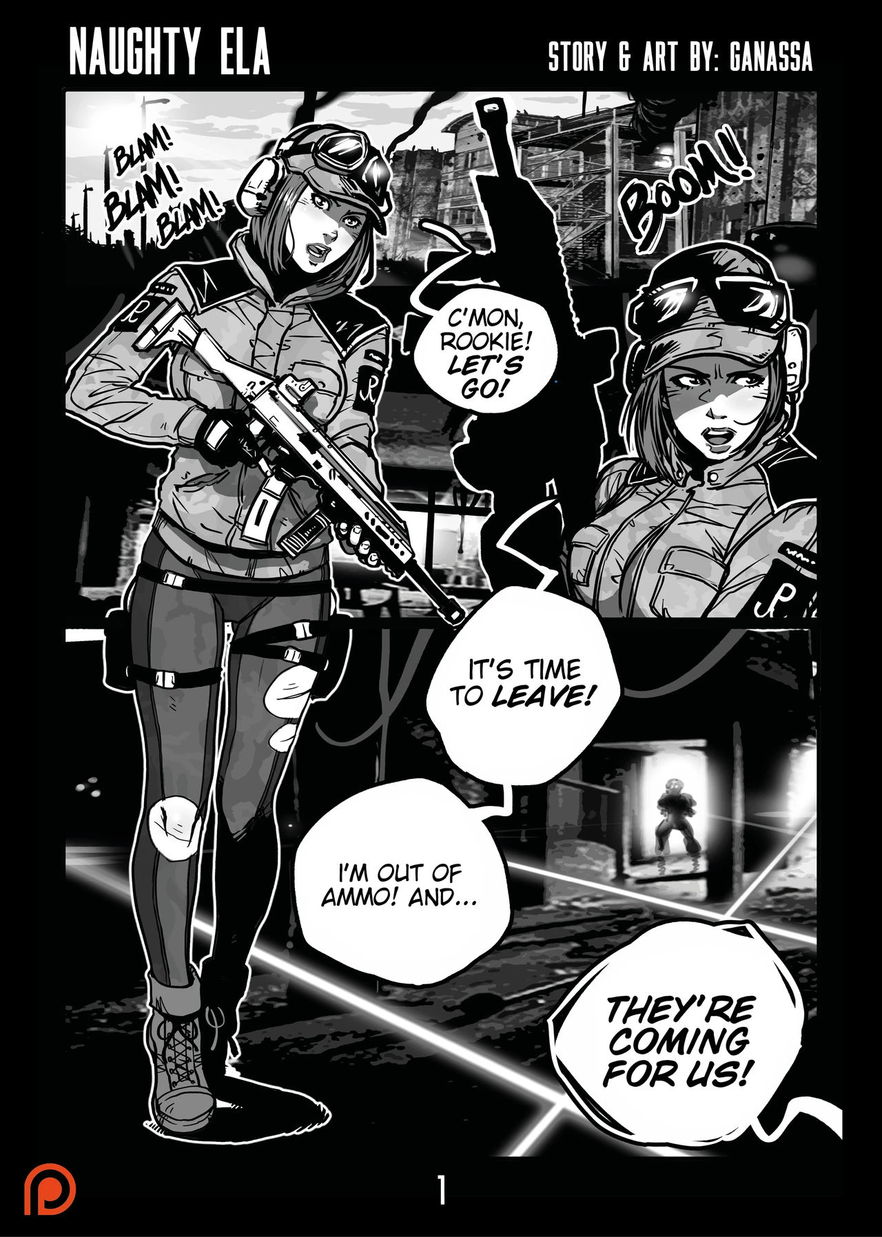 Naughty Ela porn comic picture 1