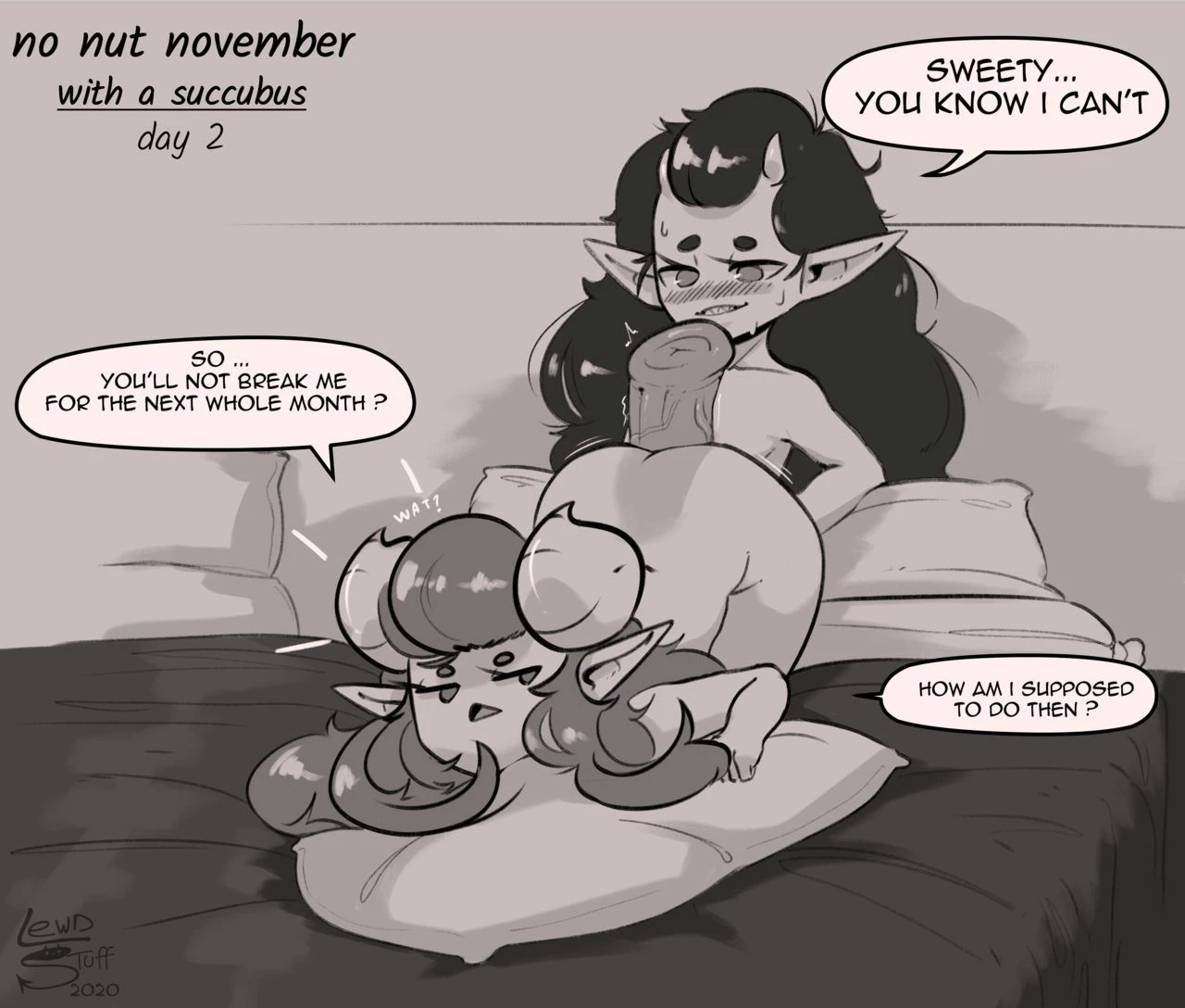 No Nut November with a succubus porn comic picture 2
