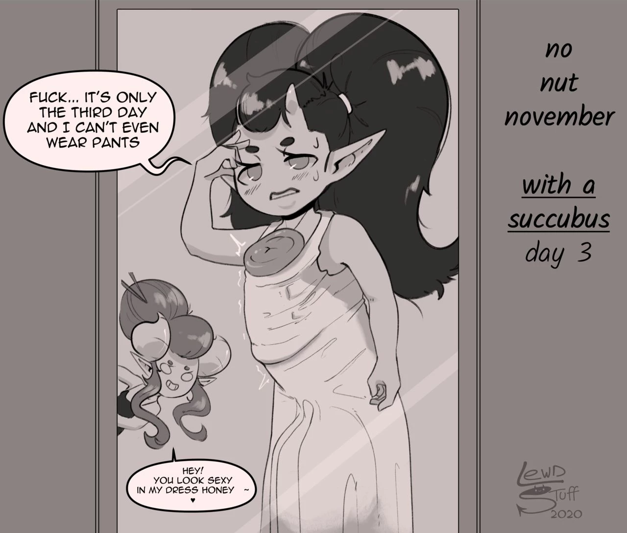No Nut November with a succubus porn comic picture 3
