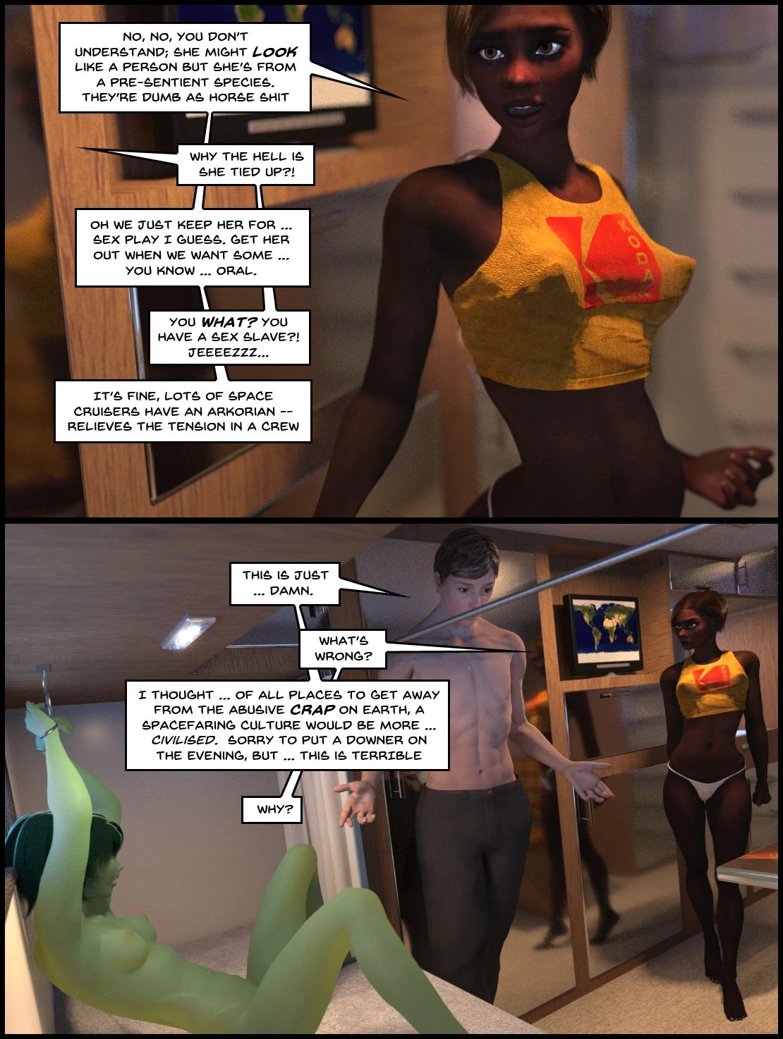One Human, Being. 02: Priority Green porn comic picture 35