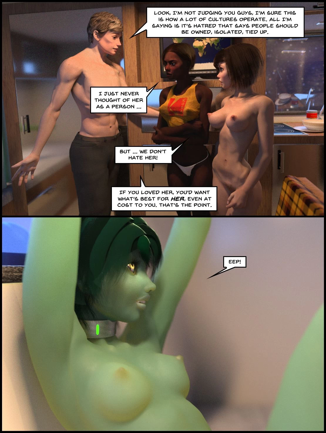 One Human, Being. 02: Priority Green porn comic picture 39