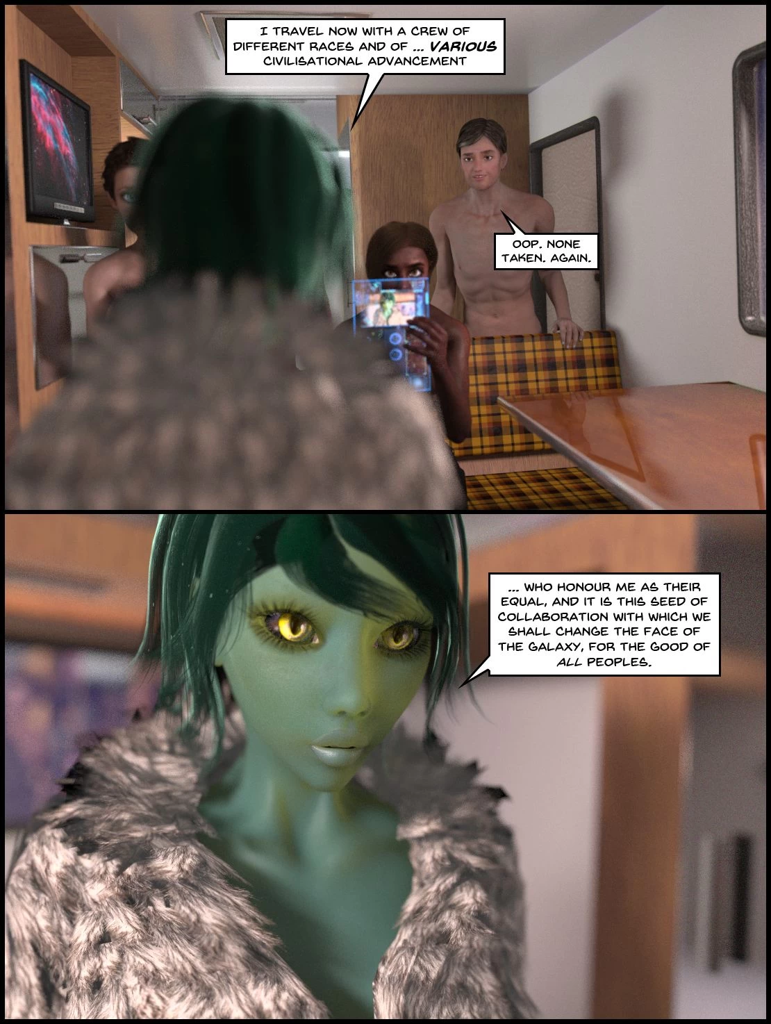 One Human, Being. 07.1: At The Edge. Part Two porn comic picture 22