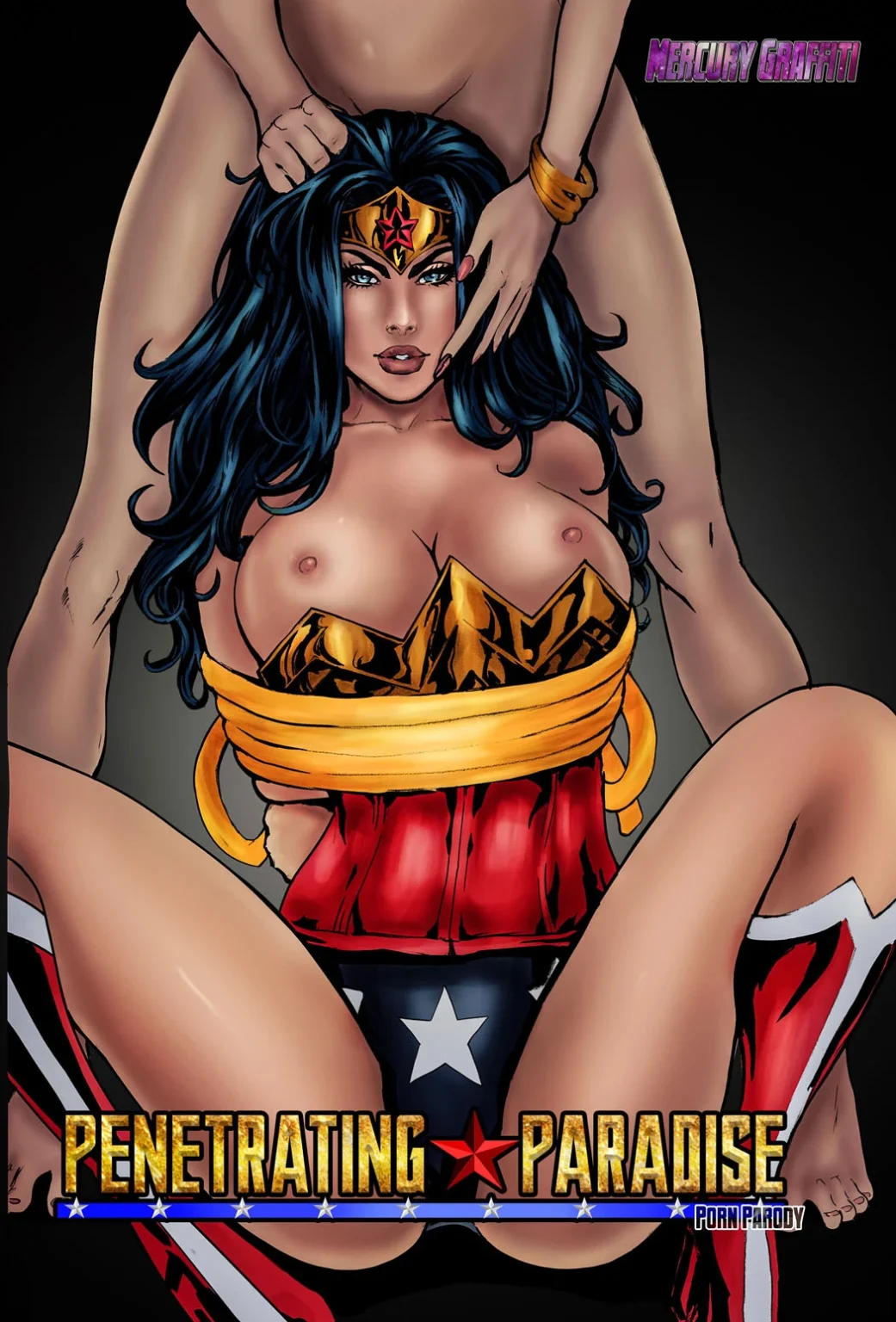 Penetrating Paradise - Wonder Woman Parody porn comic picture 1
