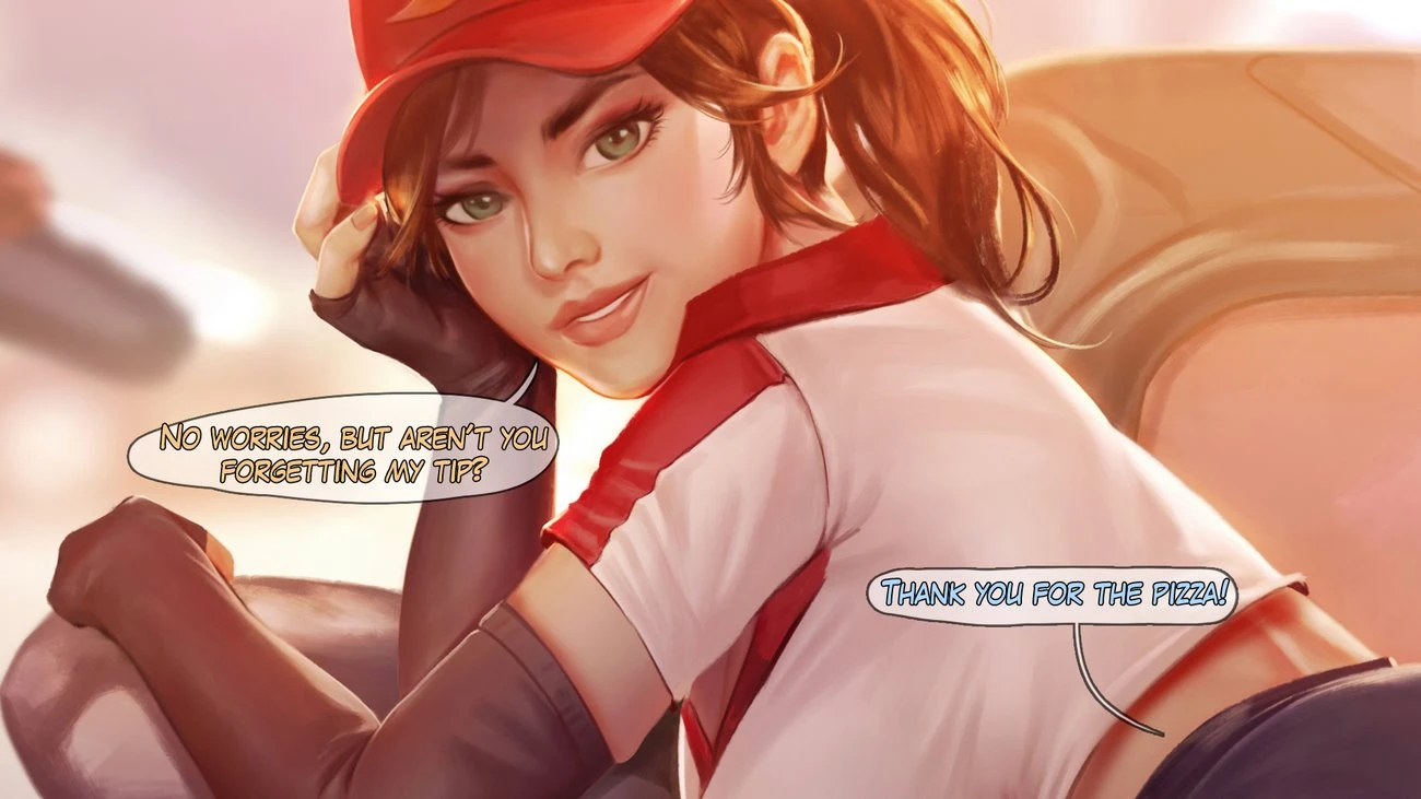 Pizza delivery Sivir porn comic picture 2