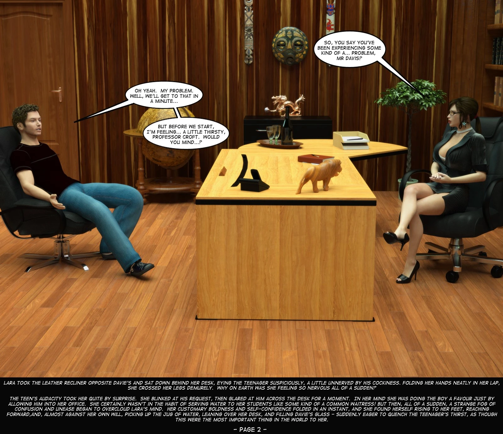 Professor Croft and the Eye of Metate porn comic picture 3