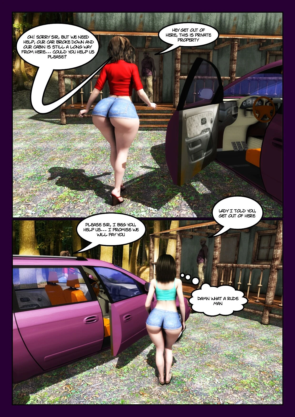 Purple Vacations porn comic picture 2
