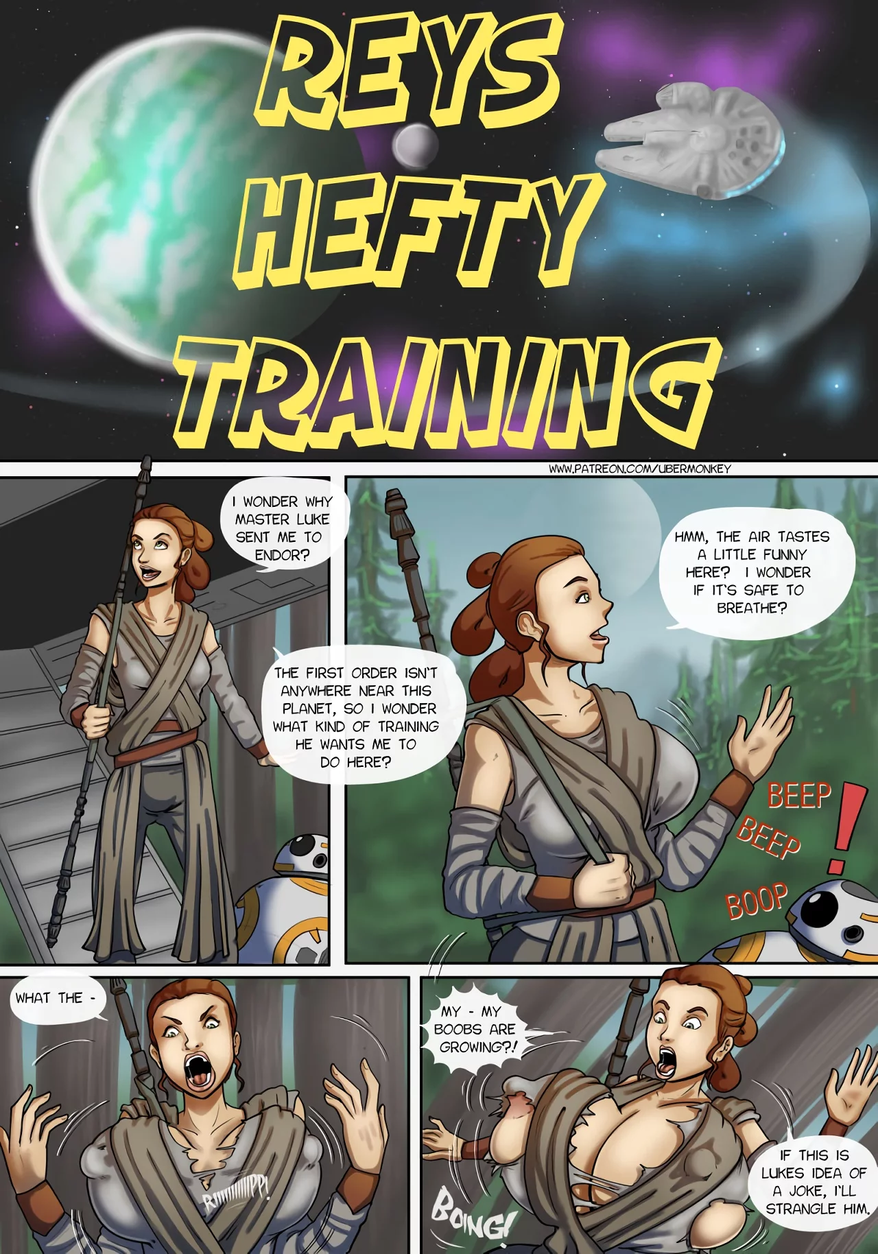 Rey's Hefty Training porn comic picture 1