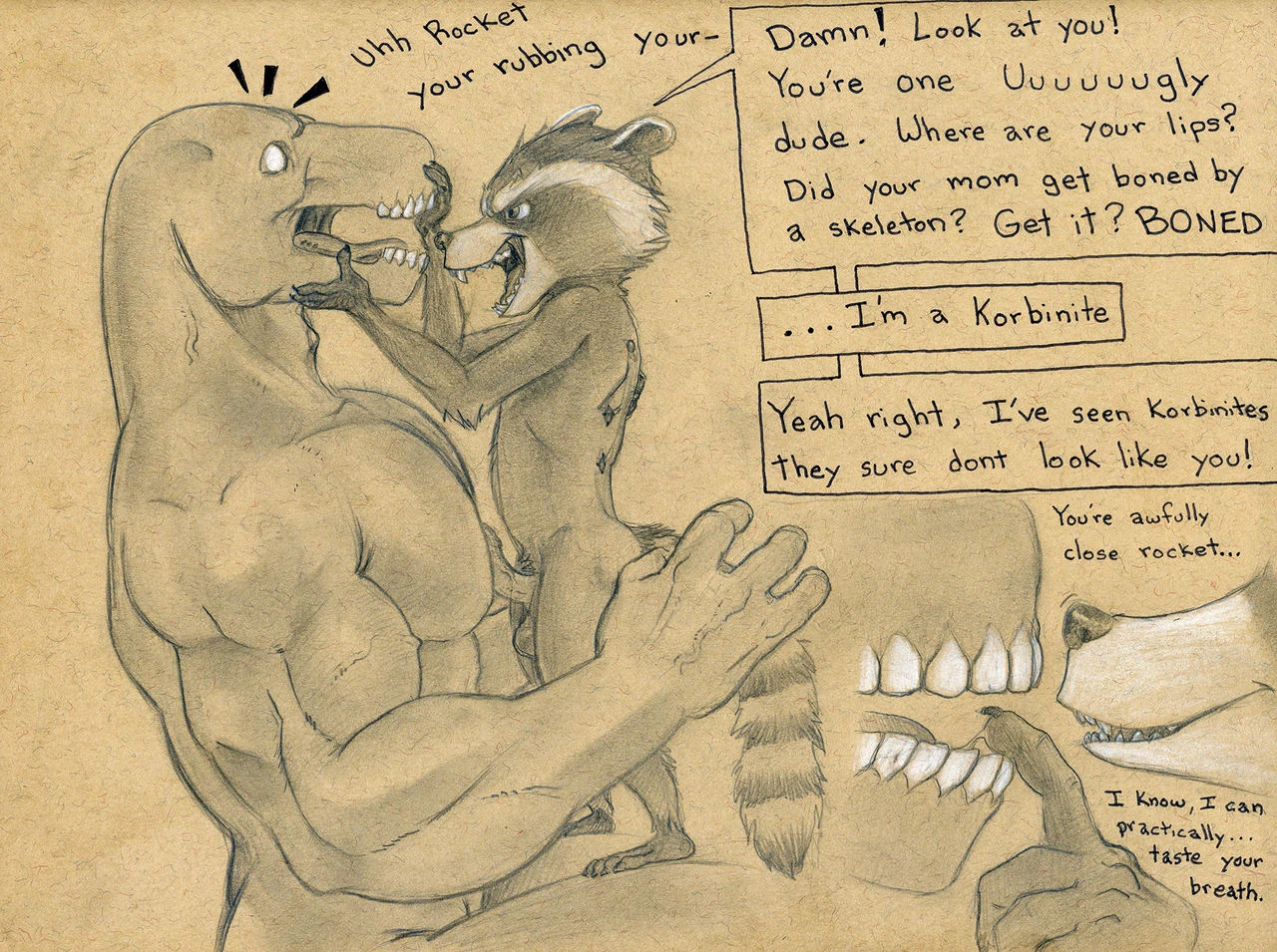 Rocket Racoon X Beta Ray Bill porn comic picture 3