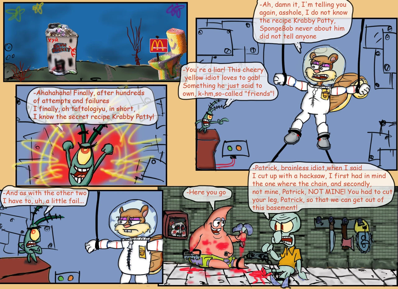 Sandy Cheeks fucked Plankton (Spongebob Squarepants) porn comic picture 2