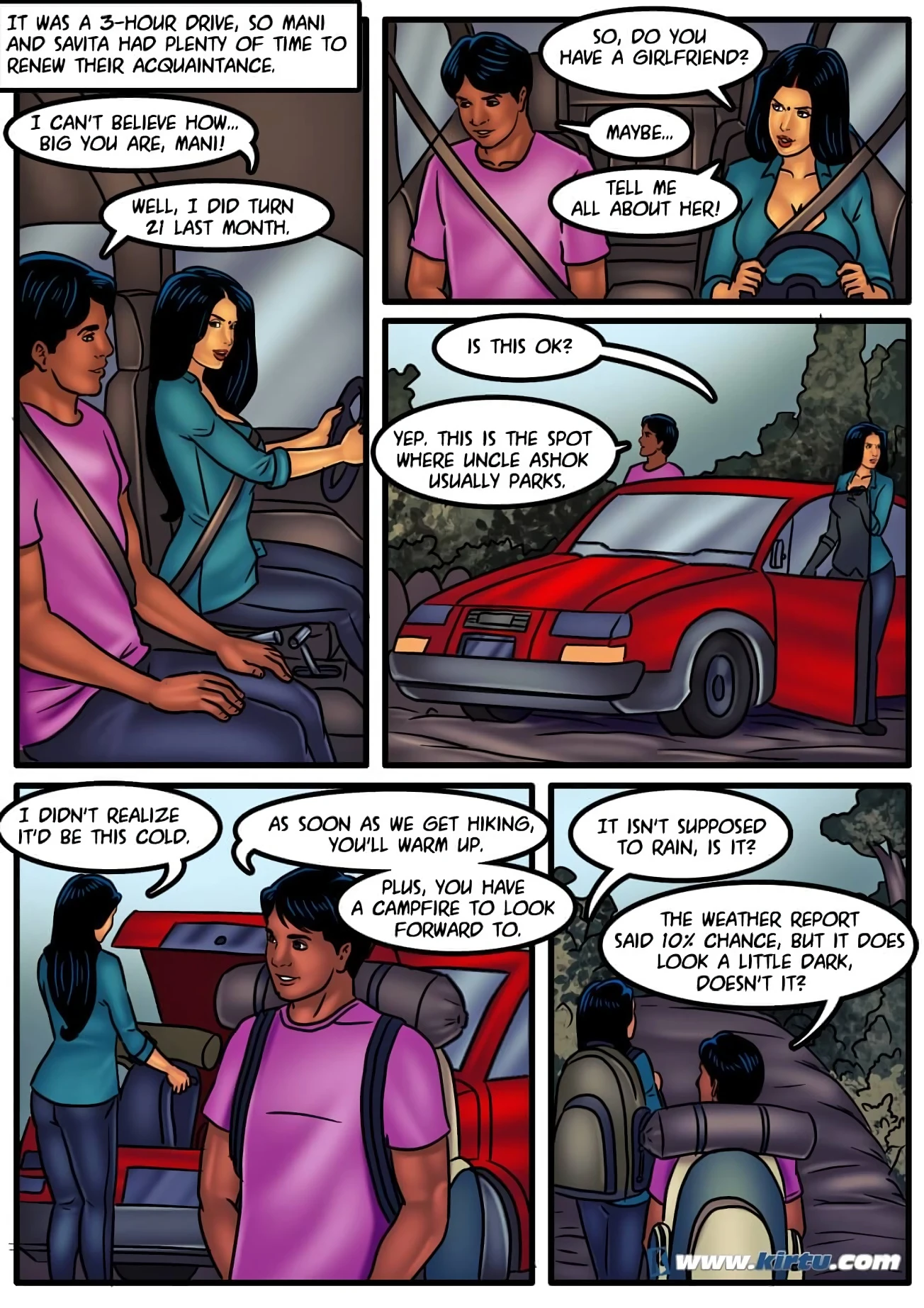 Savita bhabhi: Camping in the cold porn comic picture 8