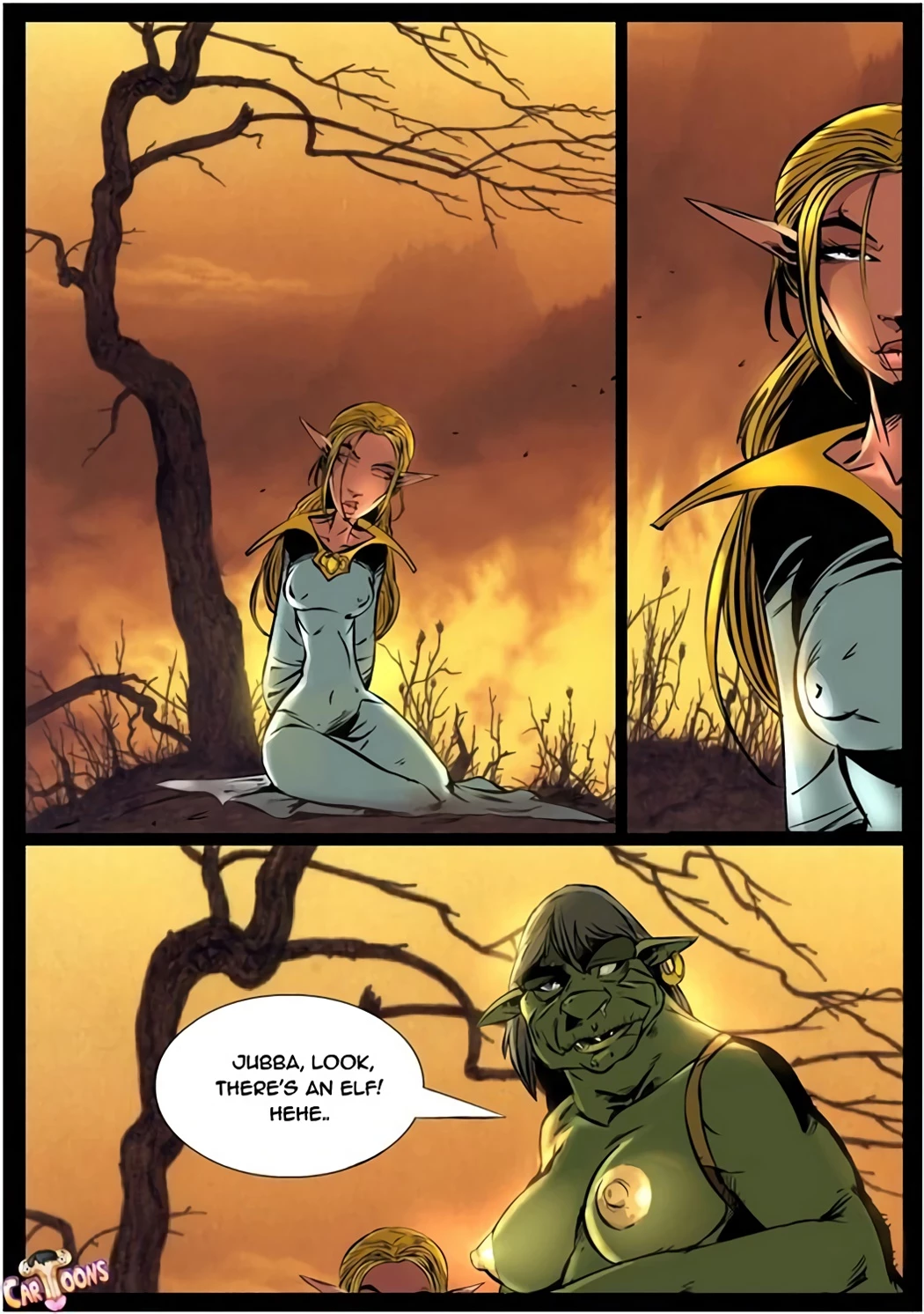 Shemale Orc Fucking Elf porn comic picture 1