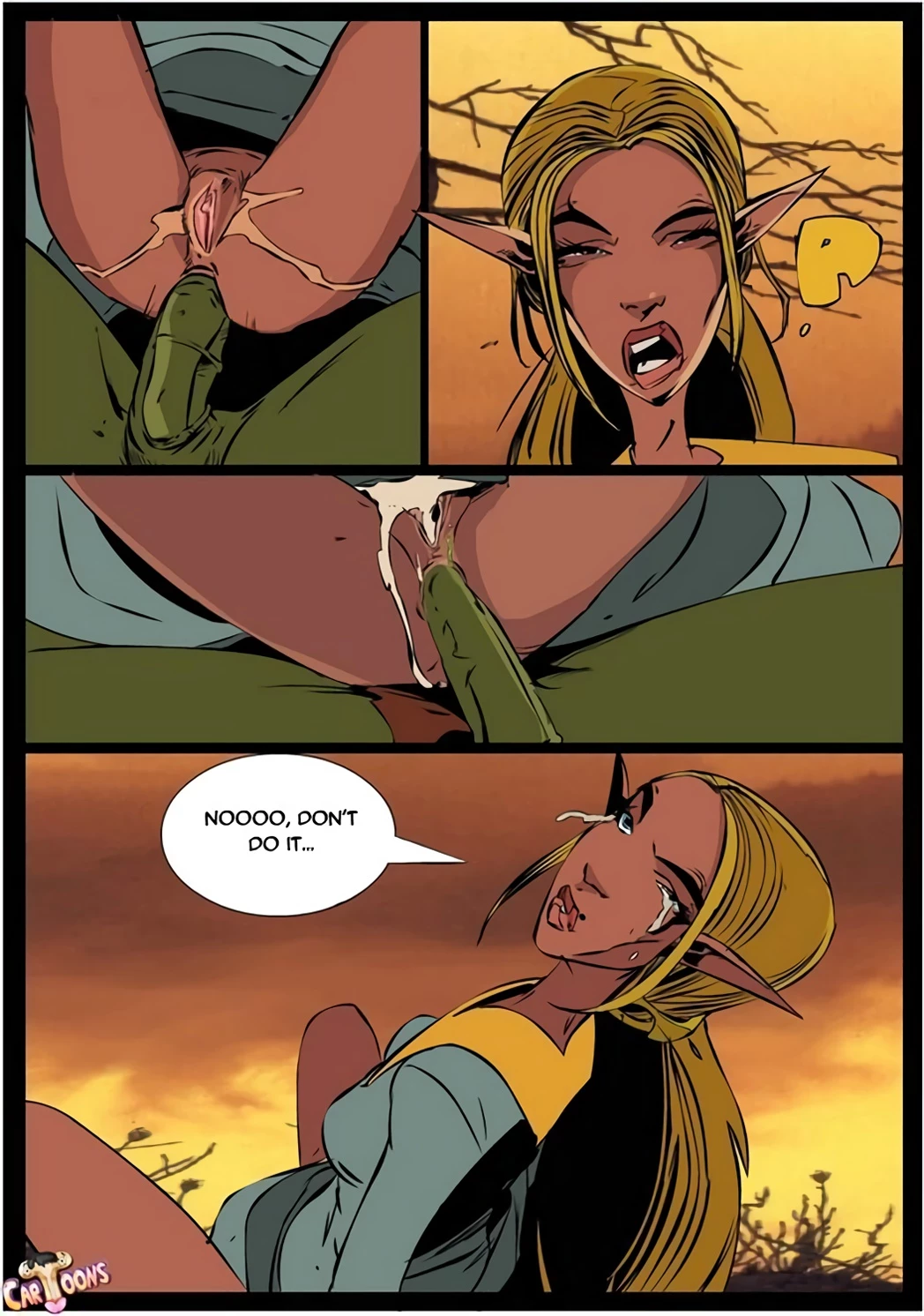 Shemale Orc Fucking Elf porn comic picture 15