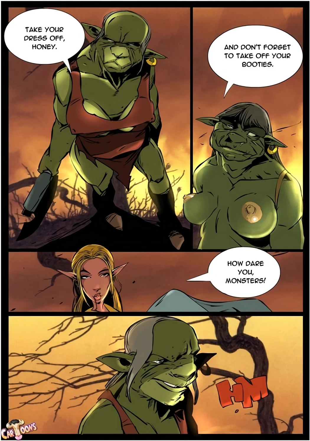 Shemale Orc Fucking Elf porn comic picture 5