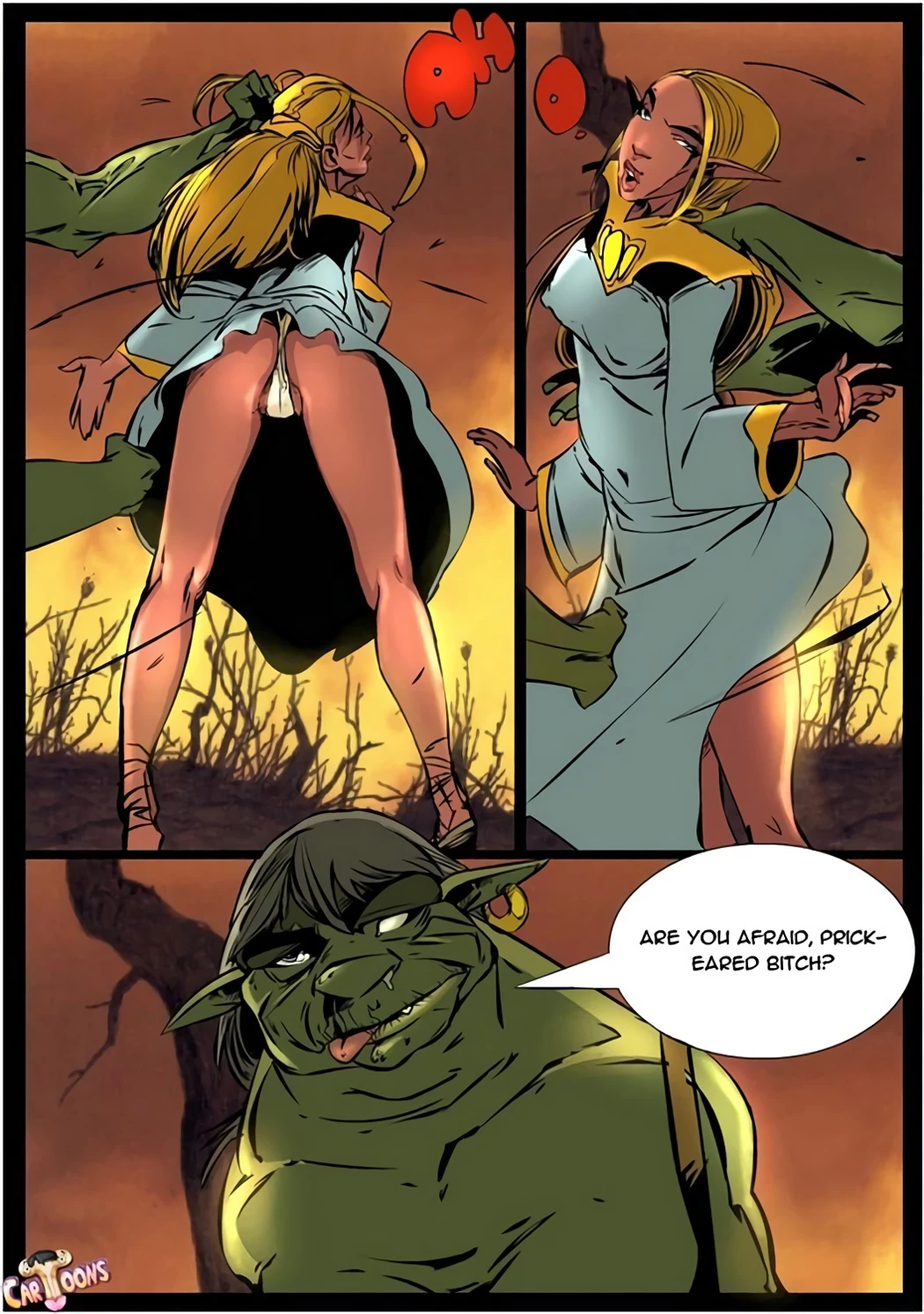 Shemale Orc Fucking Elf porn comic picture 6
