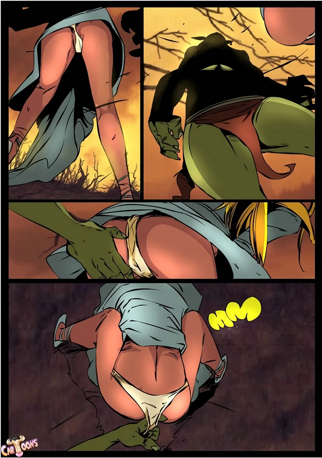 Shemale Orc Fucking Elf porn comic picture 7