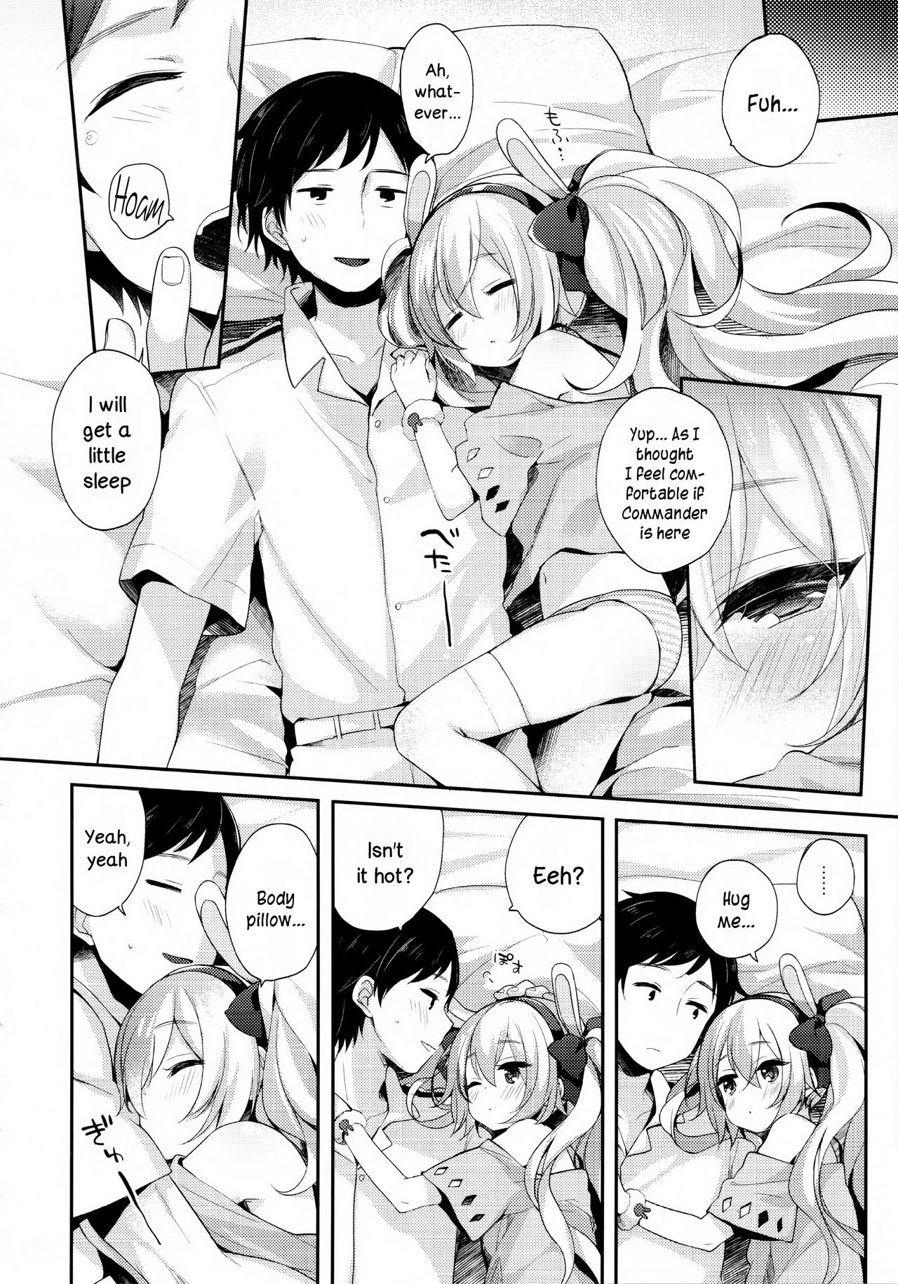 Shikikan, Kyou wa Atsui kara Laffey to Nenne... Shiyo? porn comic picture 6
