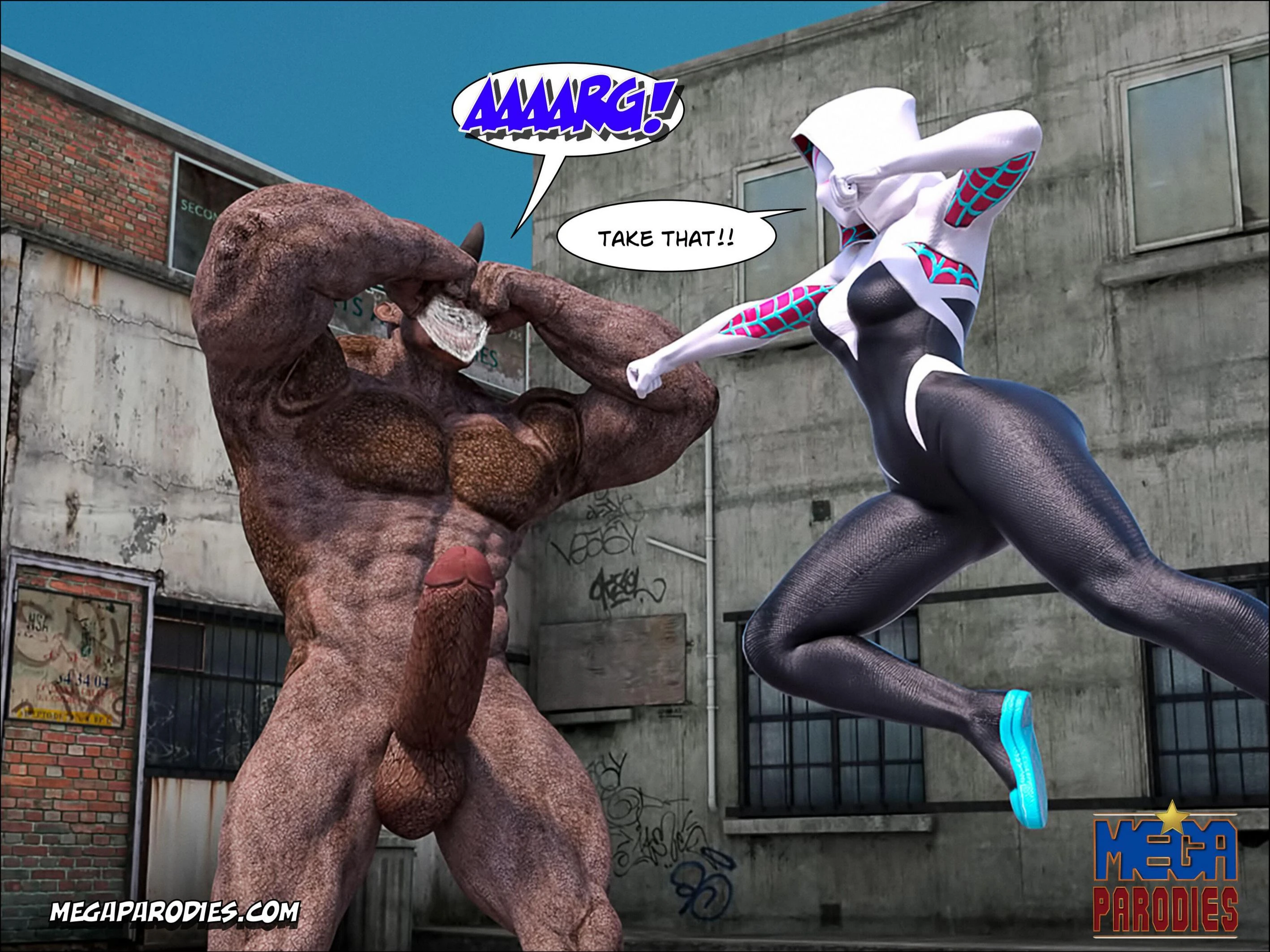 Spider Gwen x Rhino part 2 porn comic picture 10