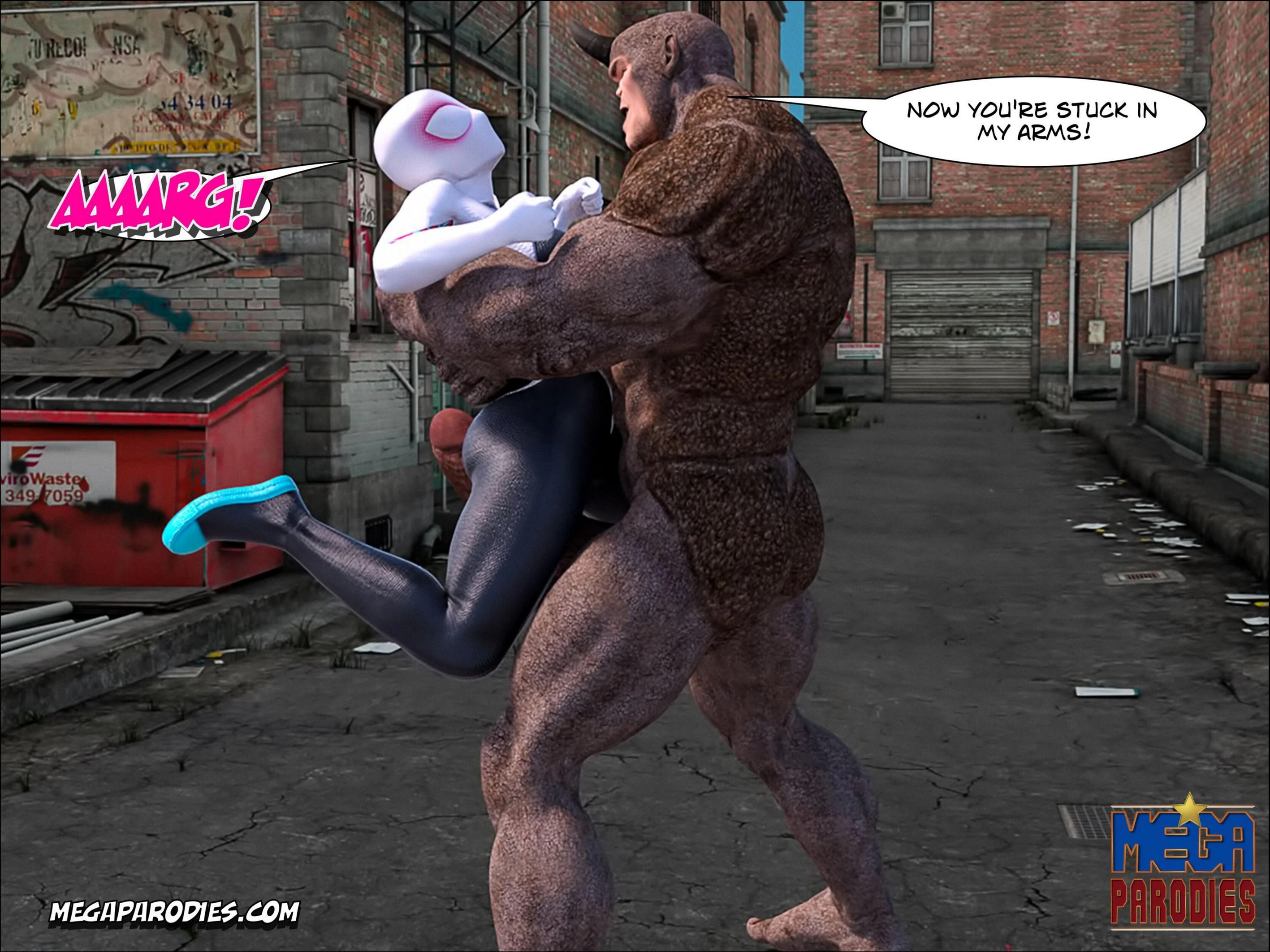 Spider Gwen x Rhino part 2 porn comic picture 13