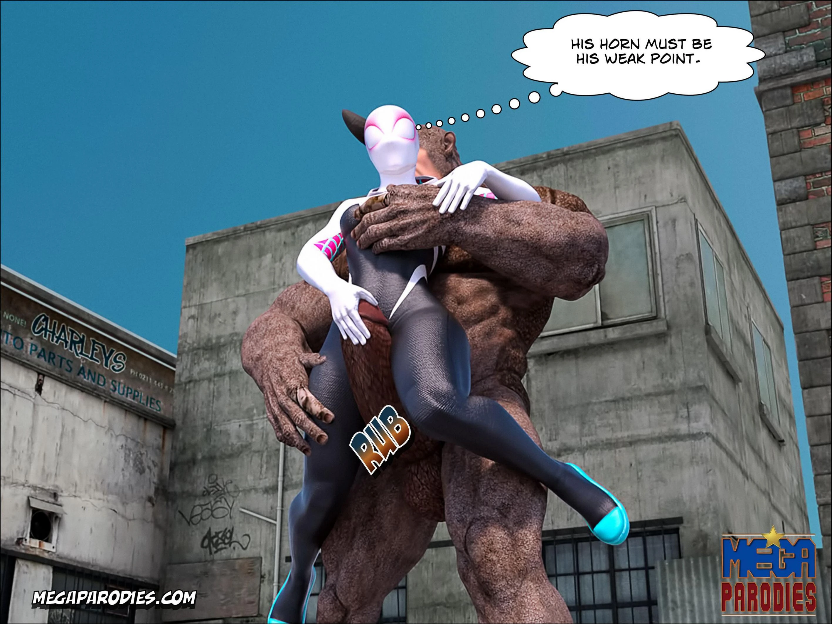 Spider Gwen x Rhino part 2 porn comic picture 18