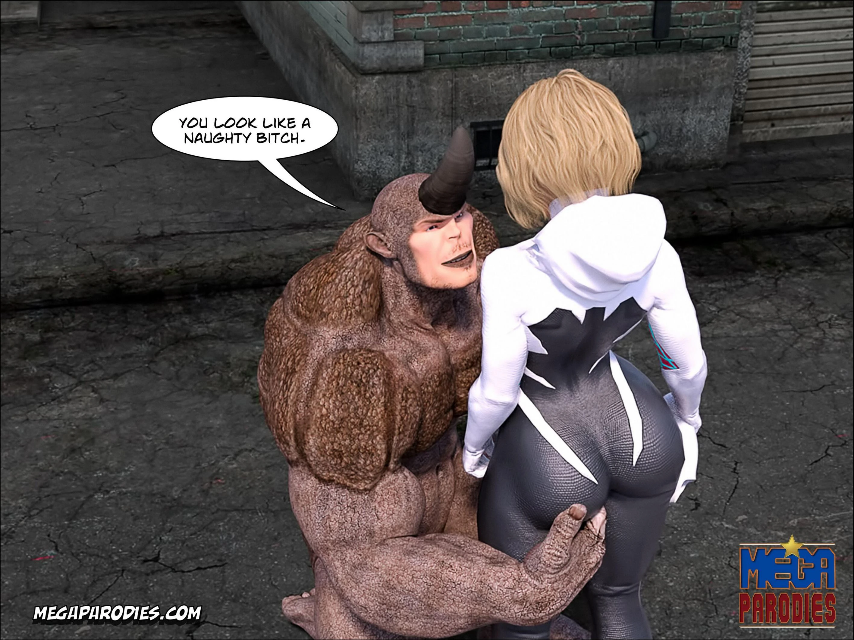 Spider Gwen x Rhino part 2 porn comic picture 23