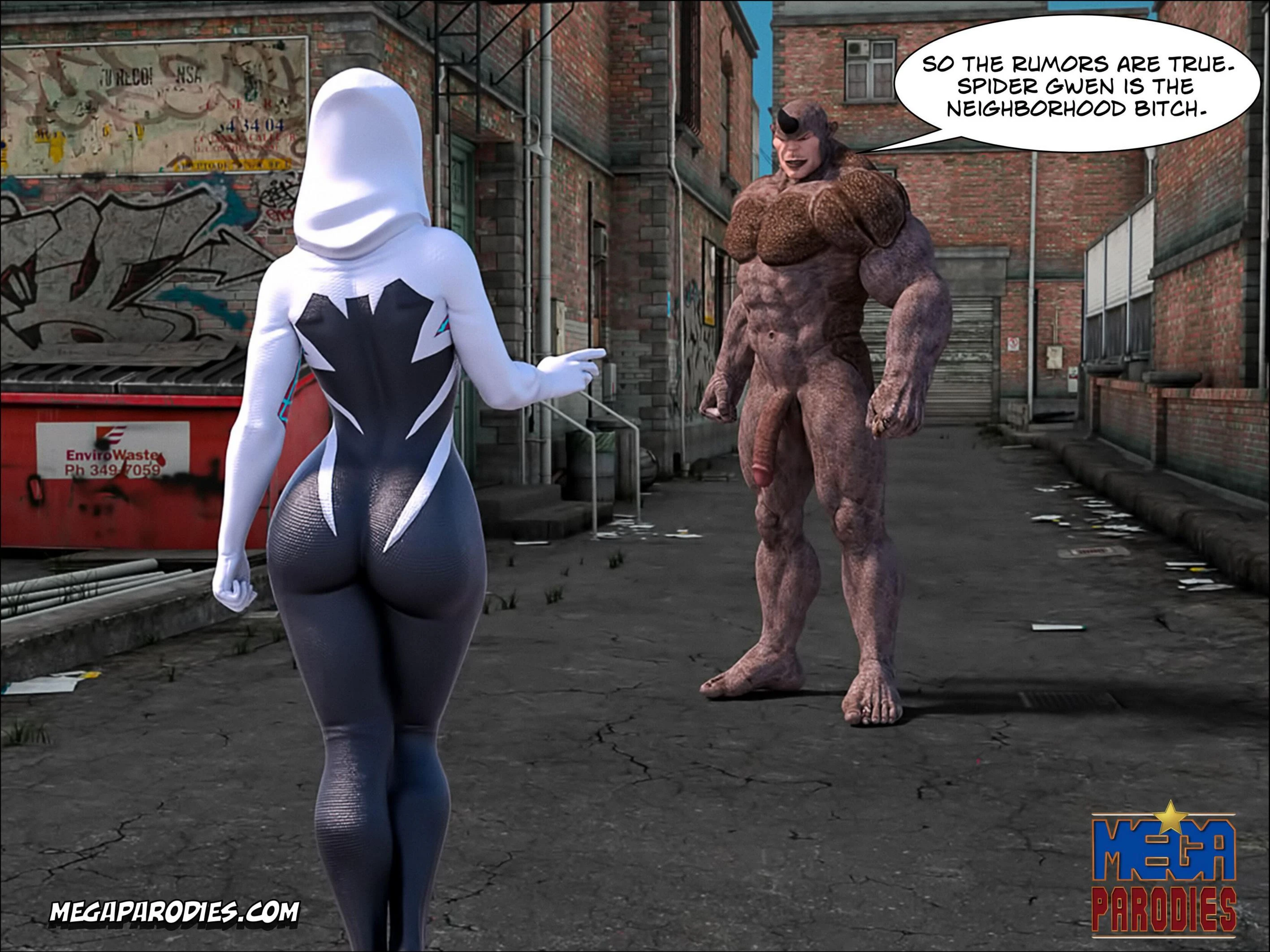 Spider Gwen x Rhino part 2 porn comic picture 3